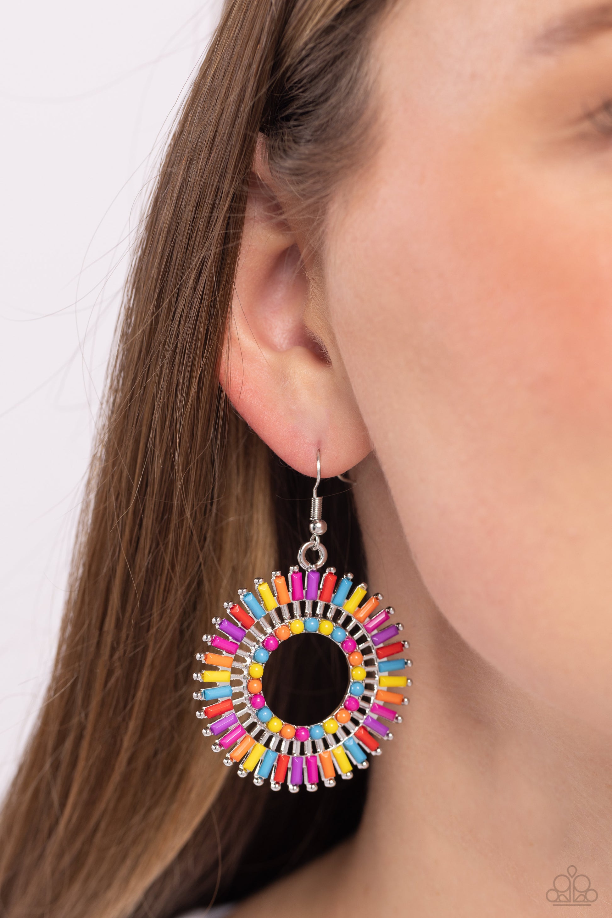 Ferris Wheel Finale - Multi Earrings - Paparazzi Accessories - Alies Bling Bar