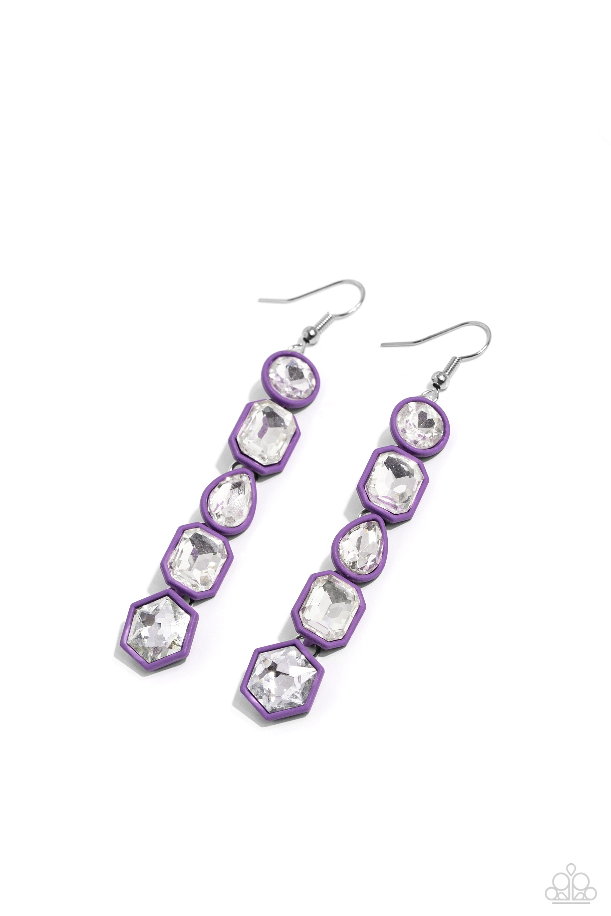 Developing Dignity - Purple Earrings - Paparazzi Accessories - Alies Bling Bar