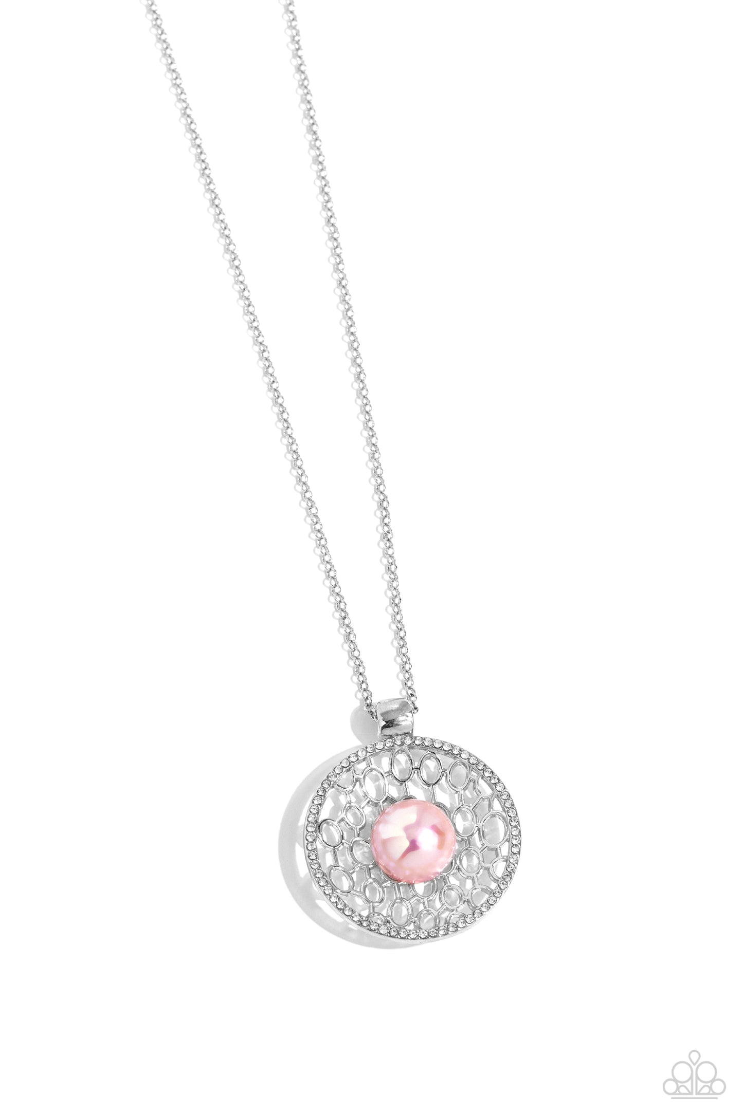 Wall Street Web - Pink Necklace - Paparazzi Accessories - Alies Bling Bar