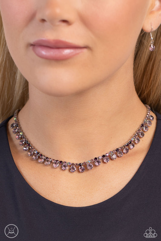 Ritzy Rhinestones - Purple Necklace - Paparazzi Accessories