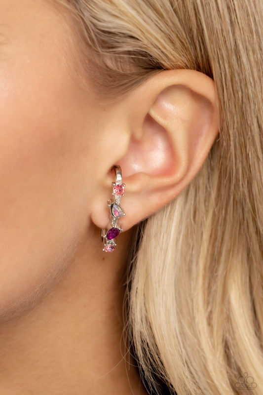 Trendy Twists - Pink Earrings - Paparazzi Accessories