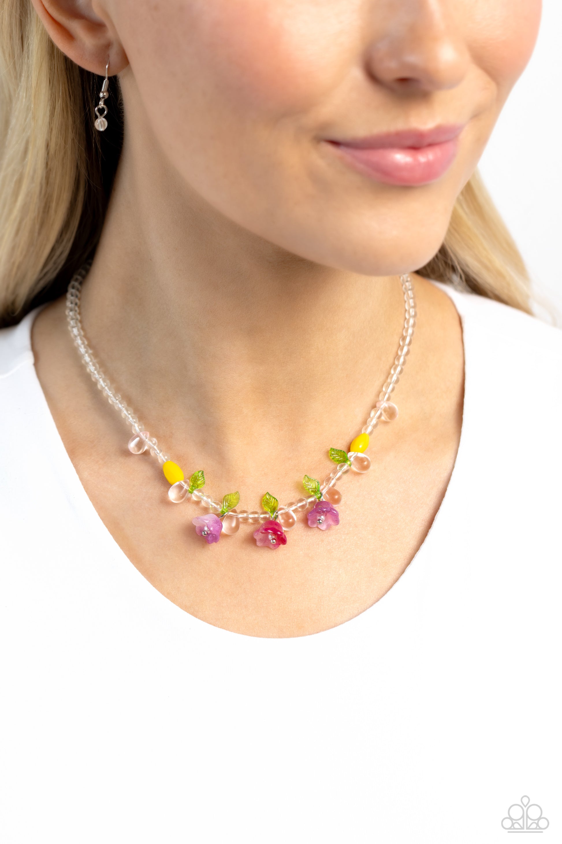 World GLASS Wonder - Pink Necklace - Paparazzi Accessories - Alies Bling Bar