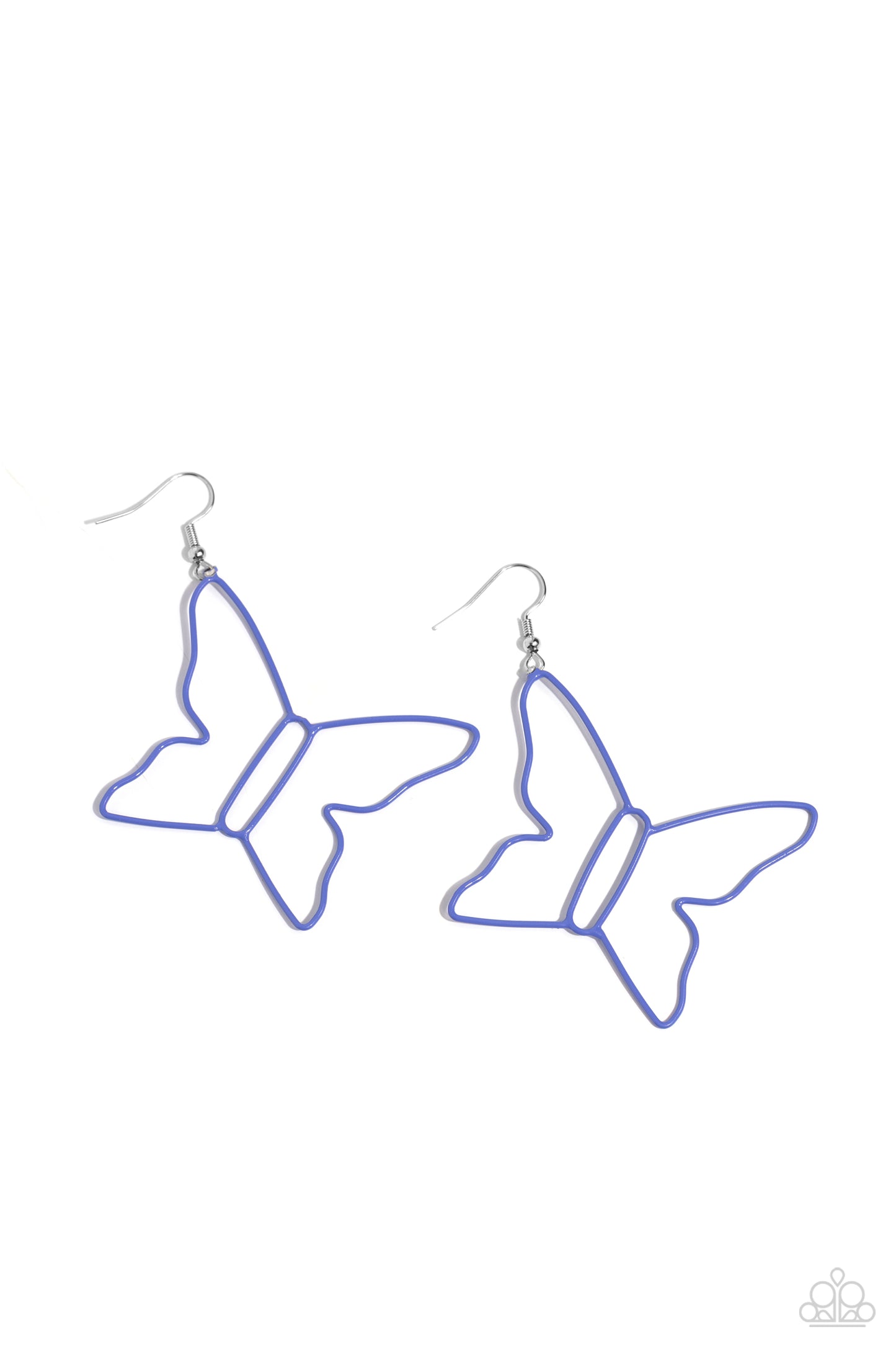 Soaring Silhouettes - Blue Earrings - Paparazzi Accessories - Alies Bling Bar