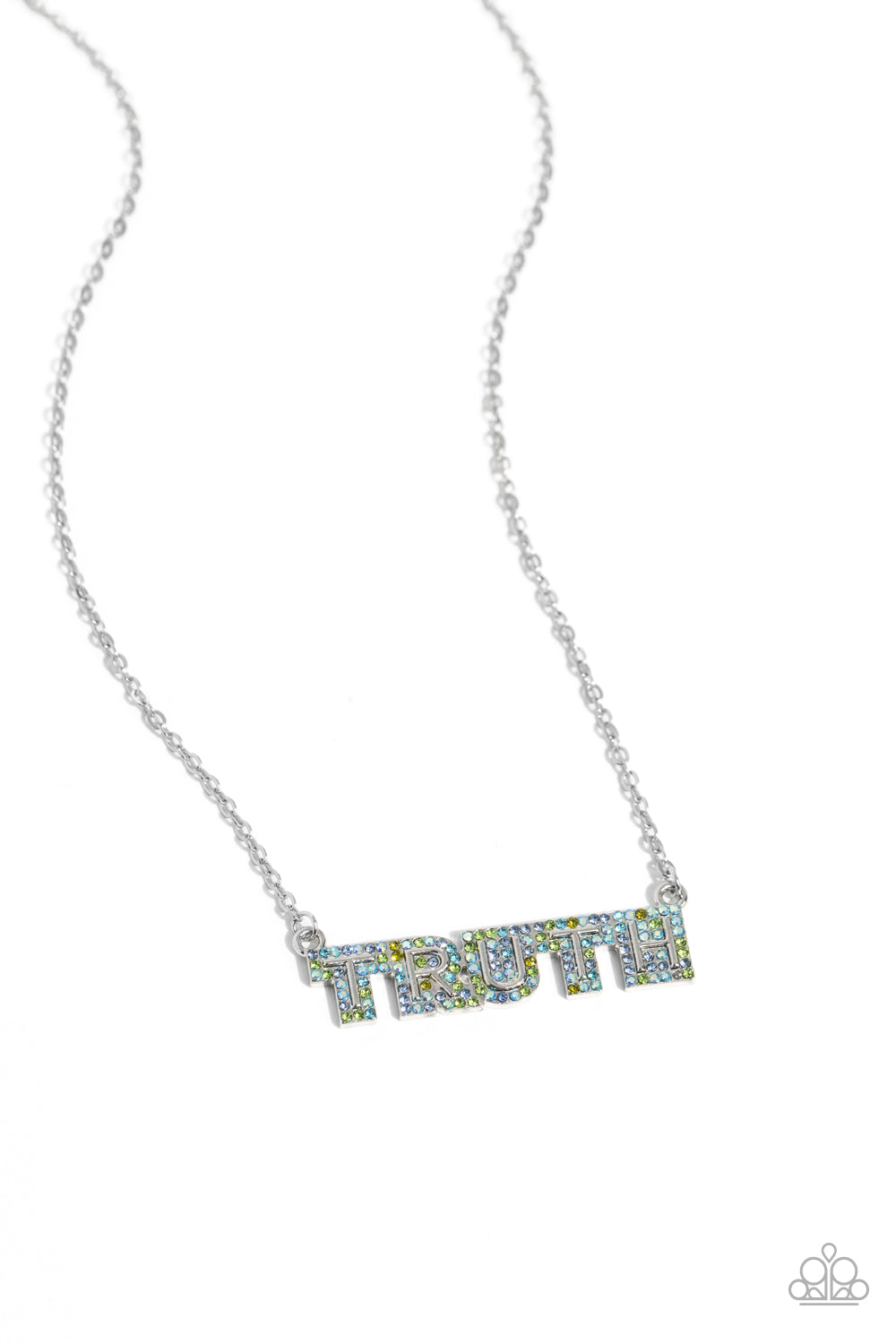 Truth Trinket - Blue Necklace - Paparazzi Accessories - Alies Bling Bar