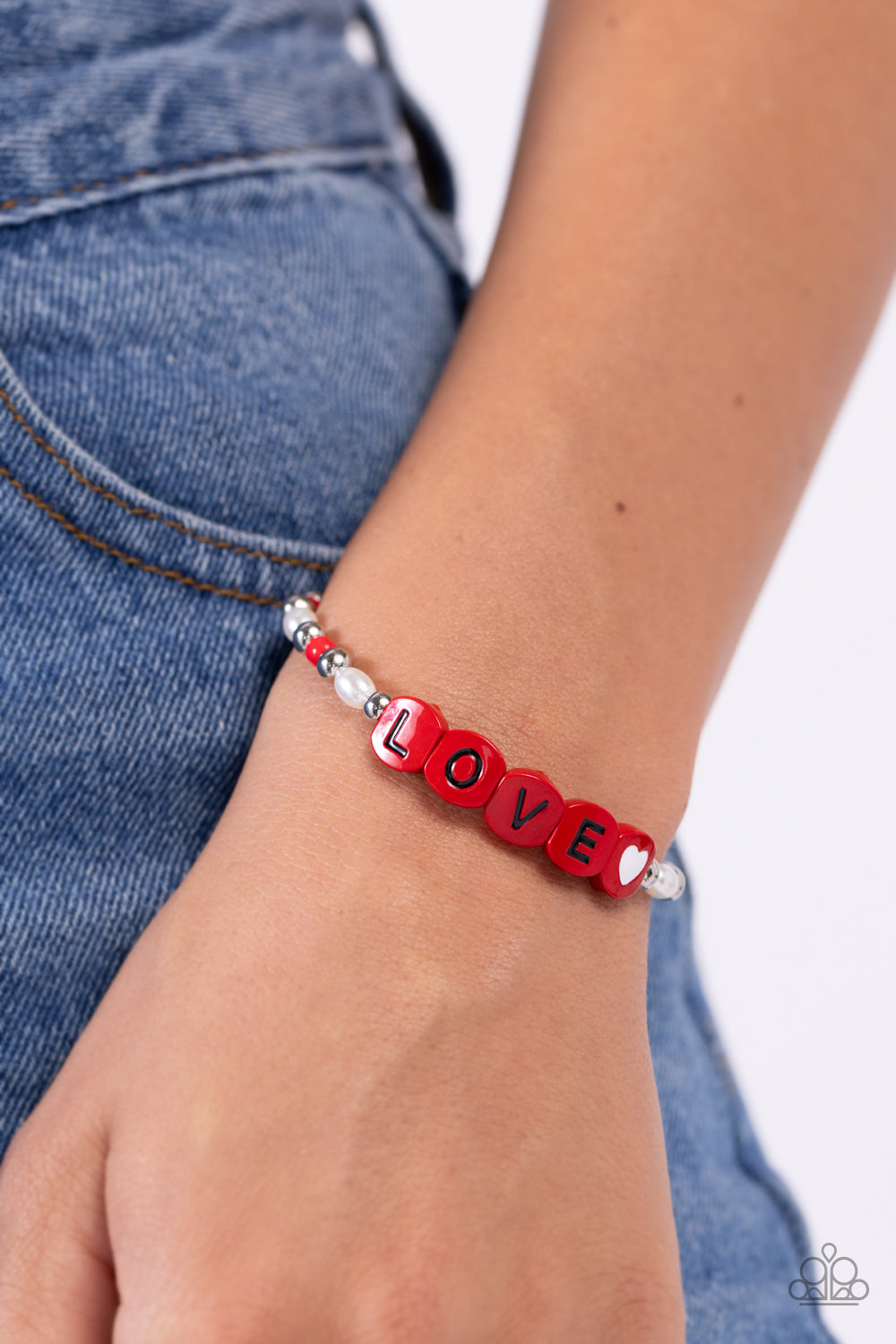 Love Language - Red Bracelet - Paparazzi Accessories - Alies Bling Bar