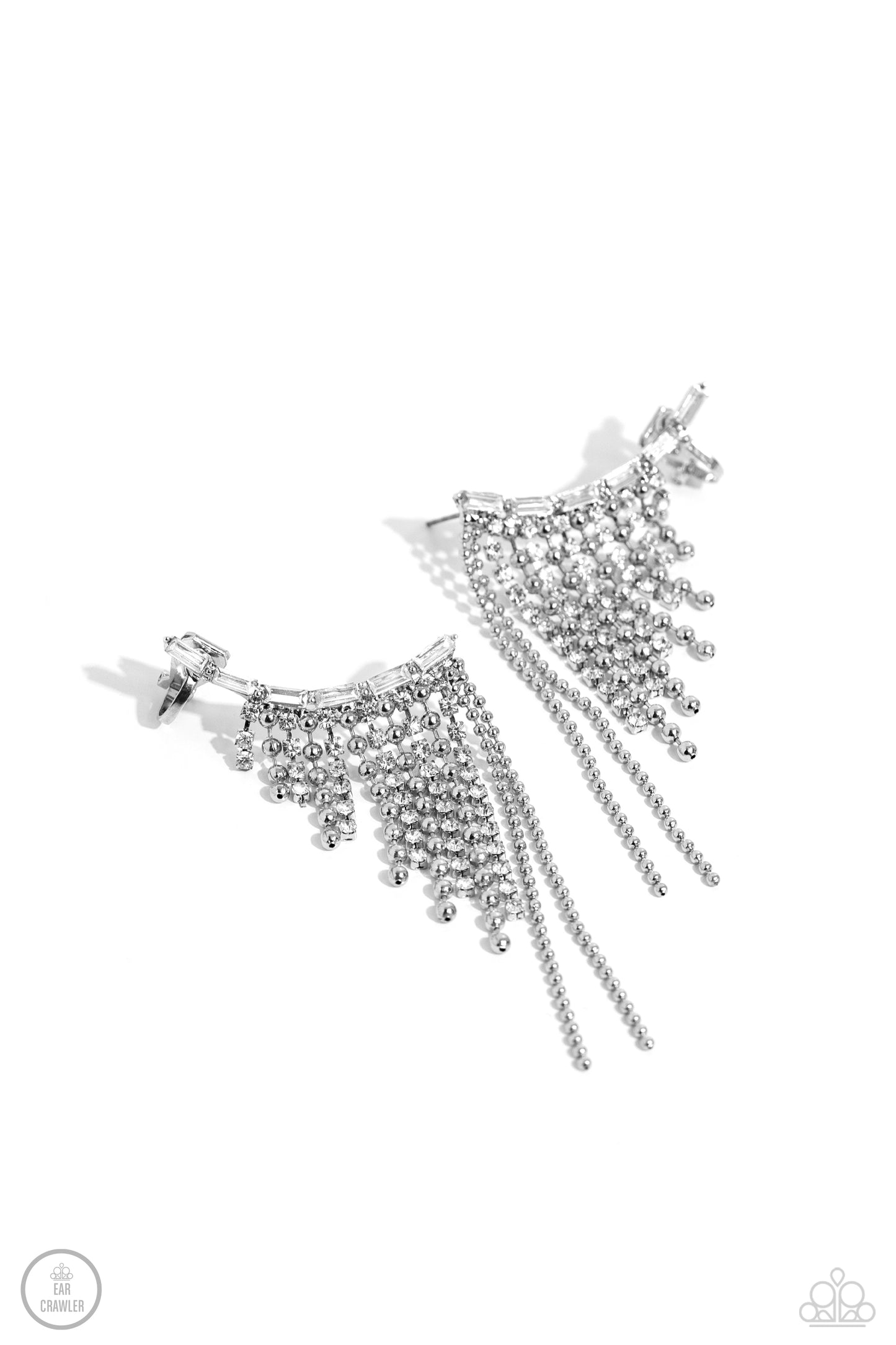 Tapered Tease - White Earrings - Paparazzi Accessories - Alies Bling Bar