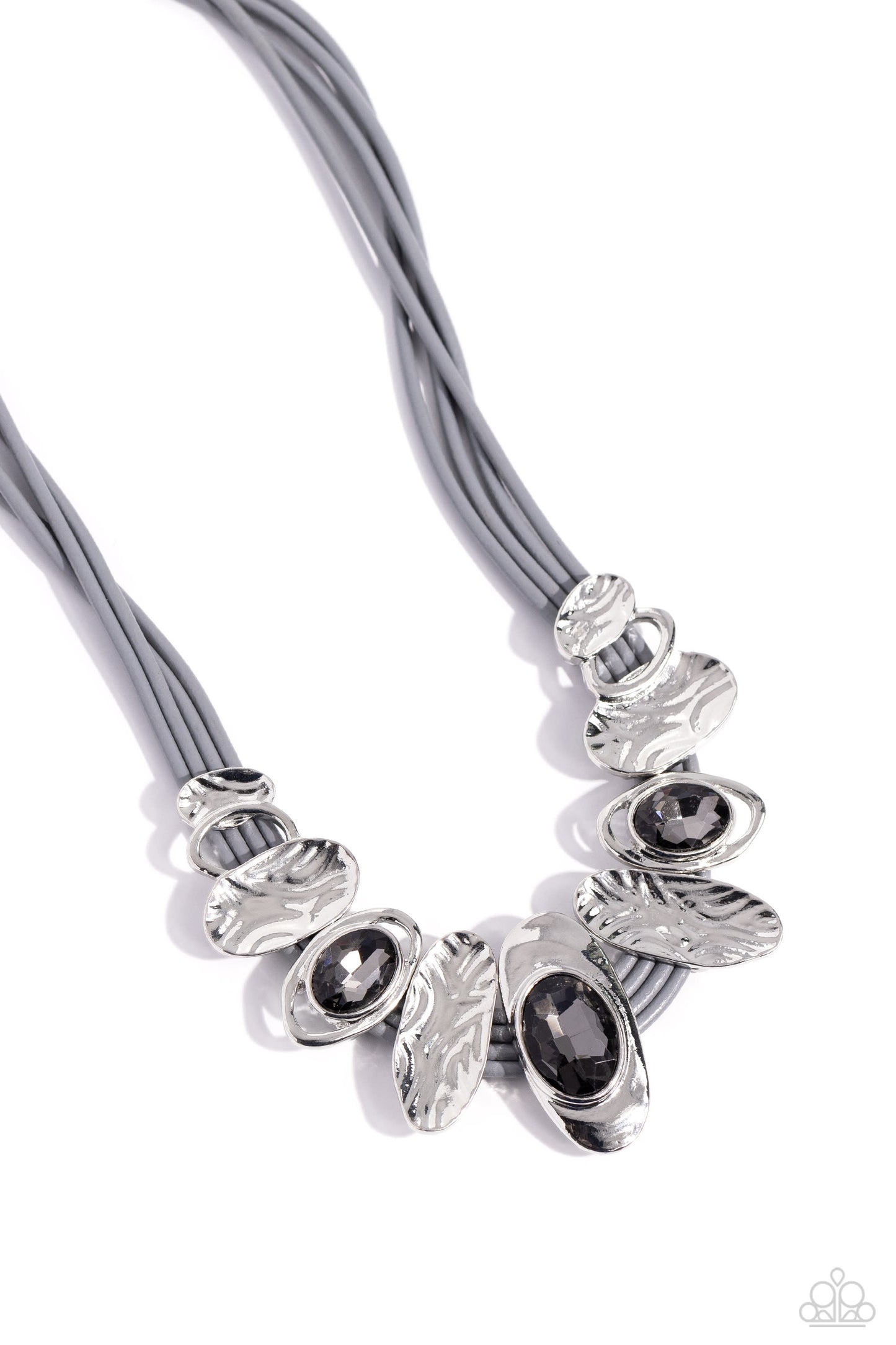 Sliding Splendor - Silver Necklace - Paparazzi Accessories - Alies Bling Bar