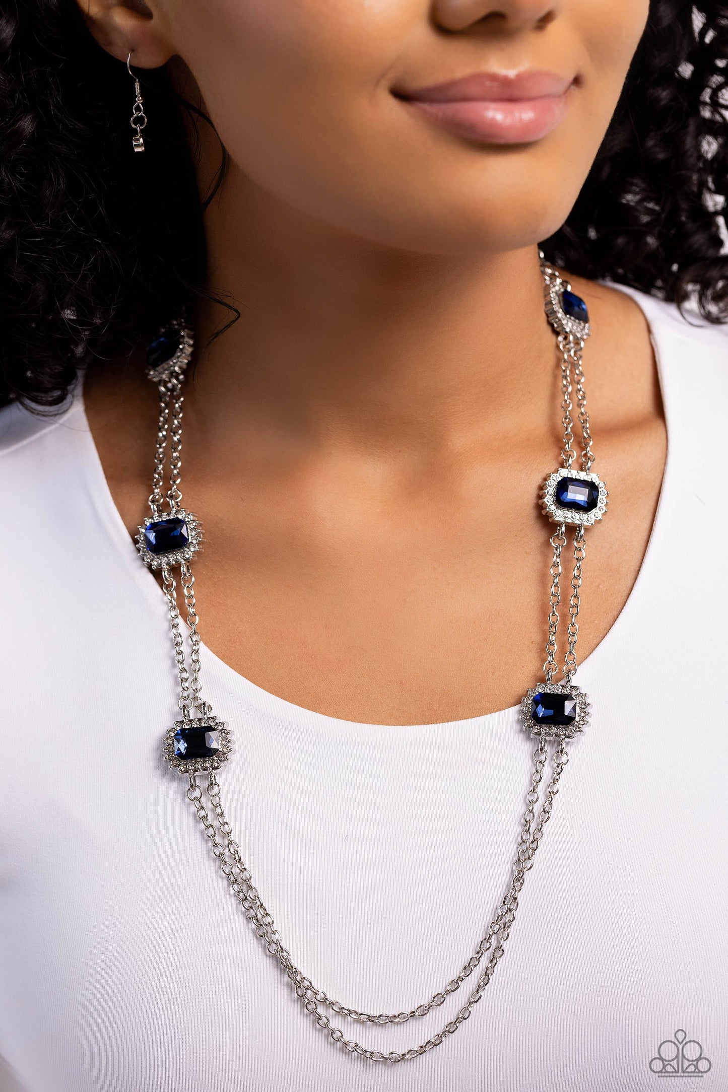 Pocketful of Sunshine - Blue Necklace - Paparazzi Accessories - Alies Bling Bar