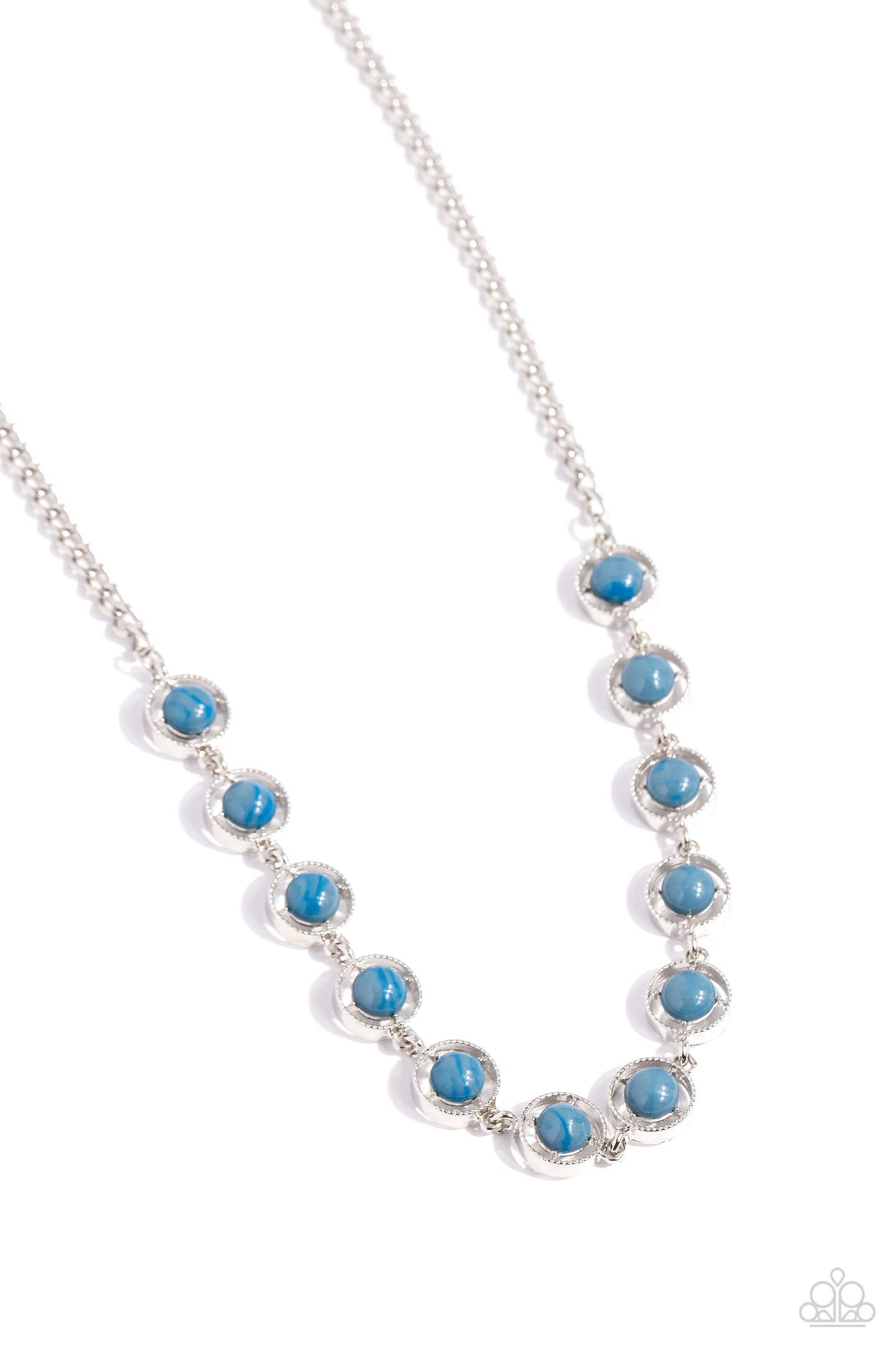 Going Global - Blue Necklace - Paparazzi Accessories - Alies Bling Bar