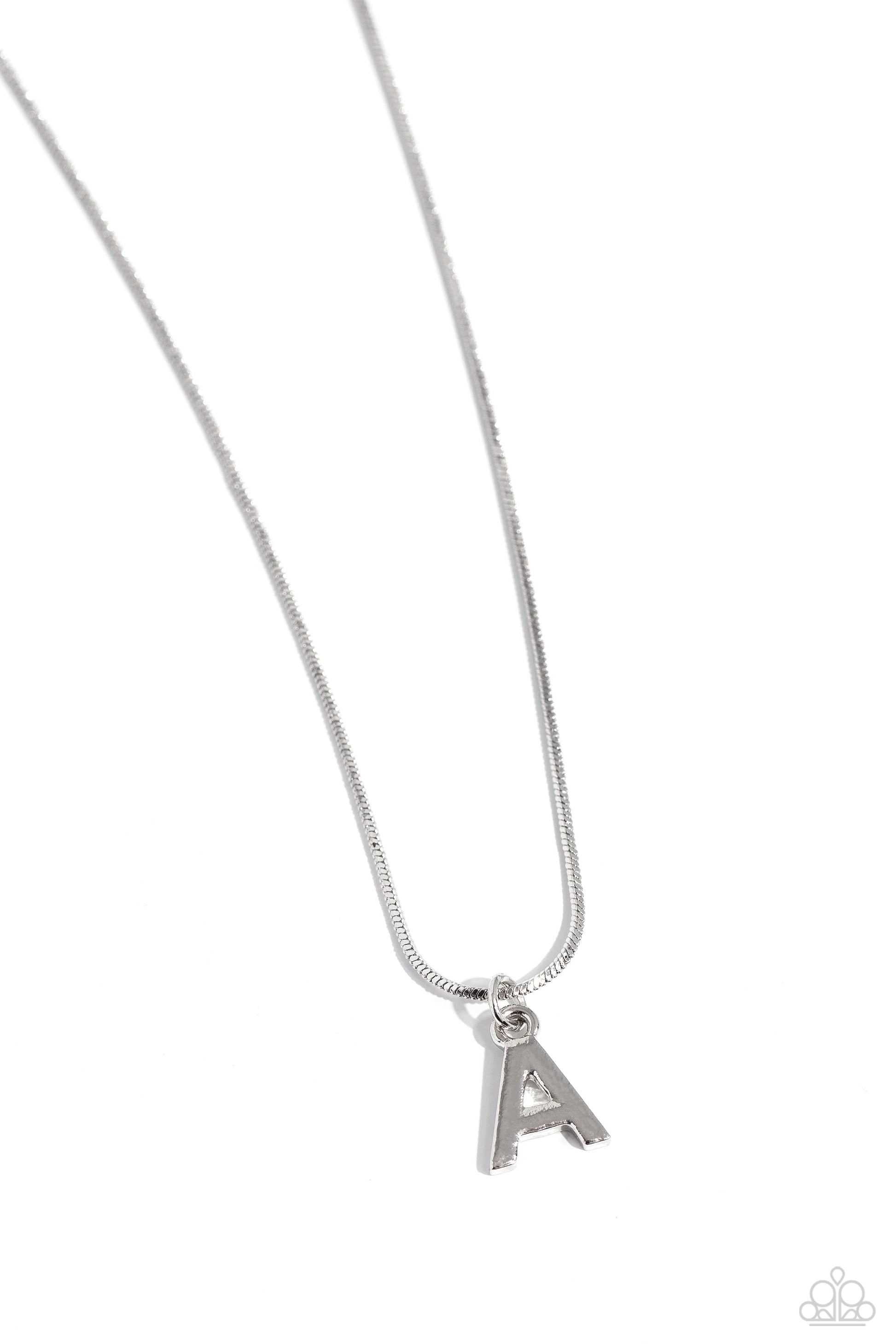 Seize the Initial - Silver - A Necklace - Paparazzi Accessories - Alies Bling Bar