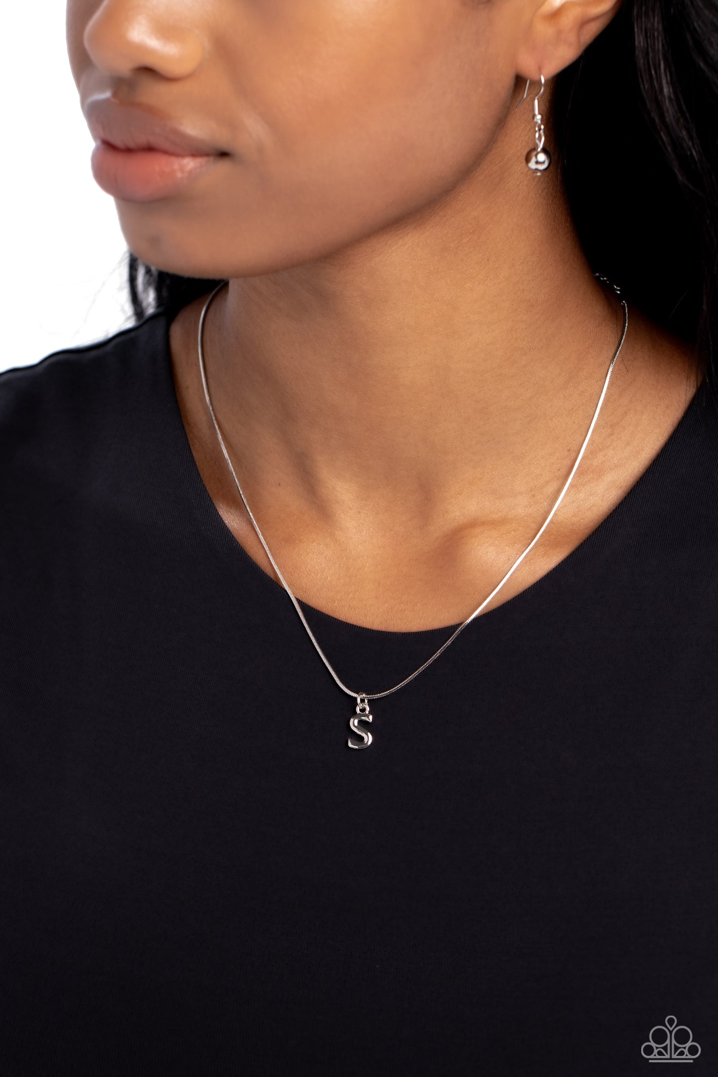 Seize the Initial - Silver - S Necklace - Paparazzi Accessories - Alies Bling Bar