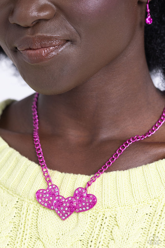 Low-Key Lovestruck - Pink Necklace - Paparazzi Accessories - Alies Bling Bar