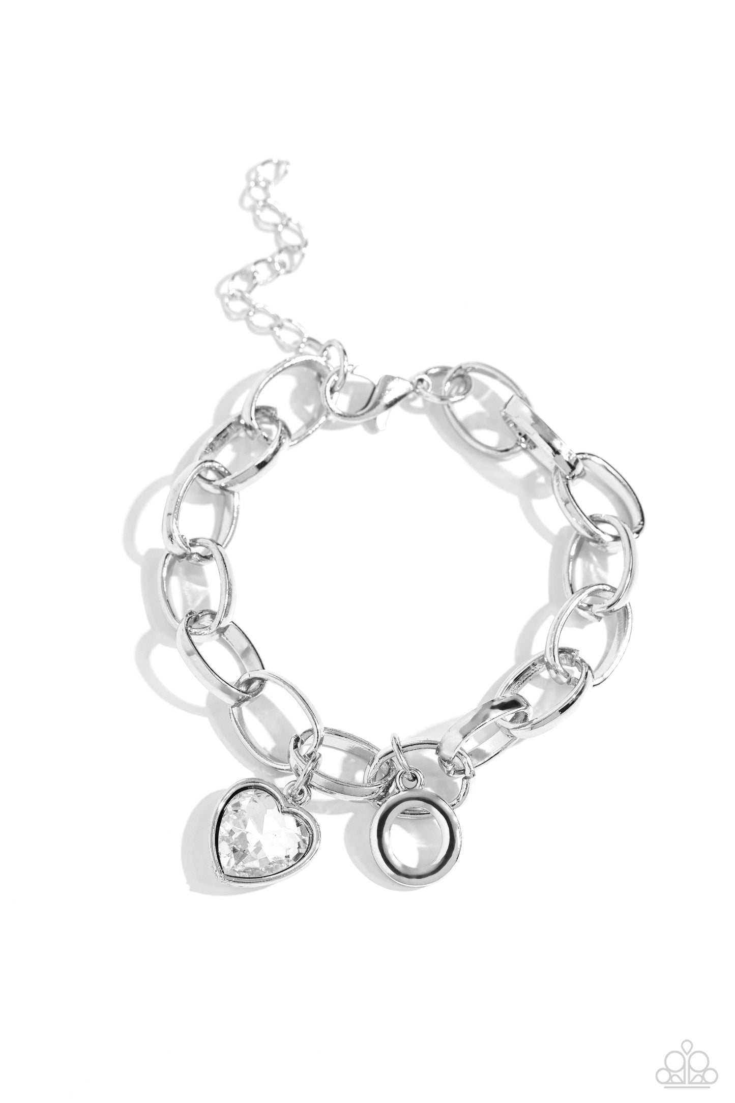 Guess Now Its INITIAL - White Bracelet - O - Paparazzi Accessories - Alies Bling Bar