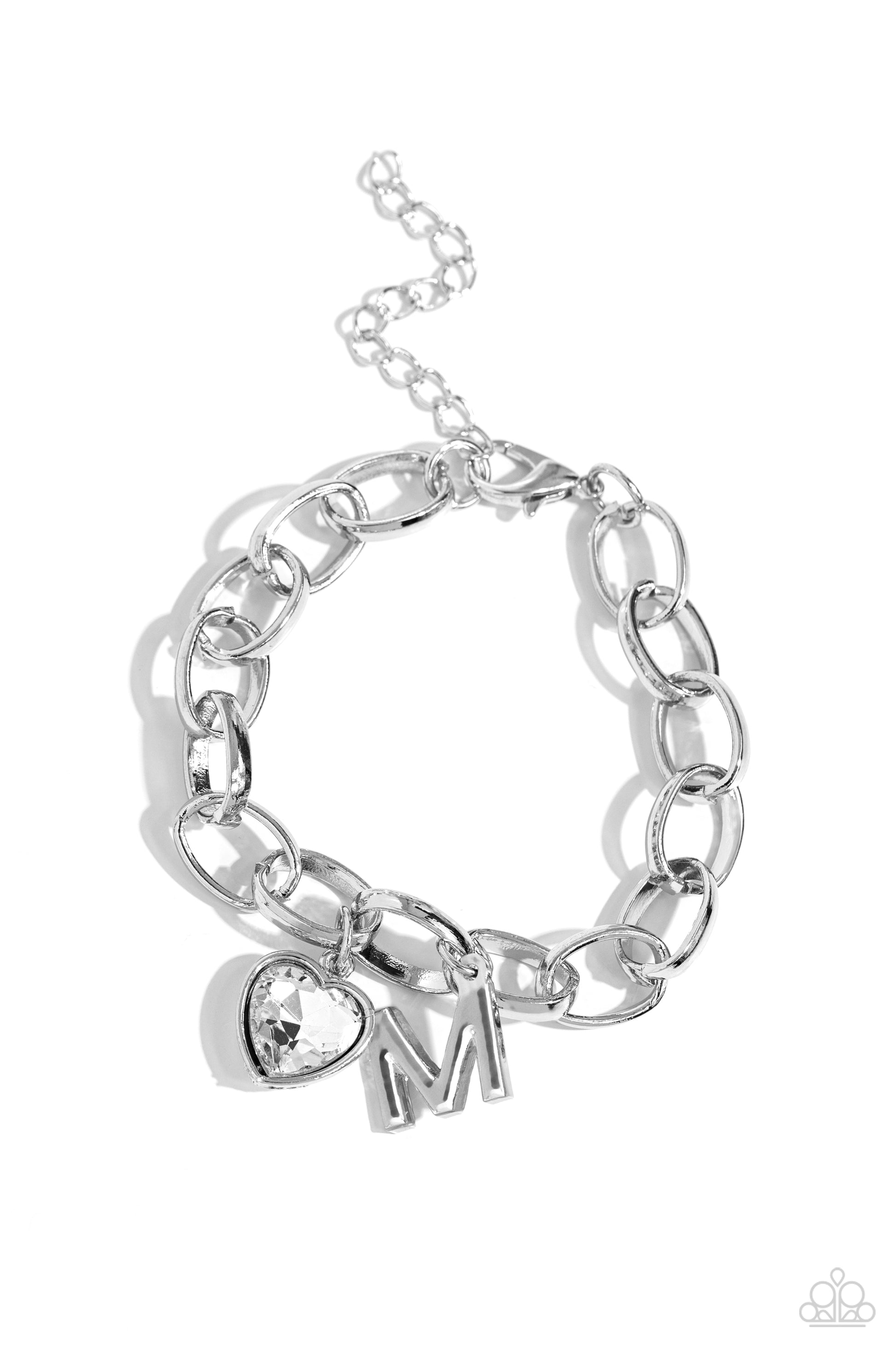 Guess Now Its INITIAL - White Bracelet - M - Paparazzi Accessories - Alies Bling Bar