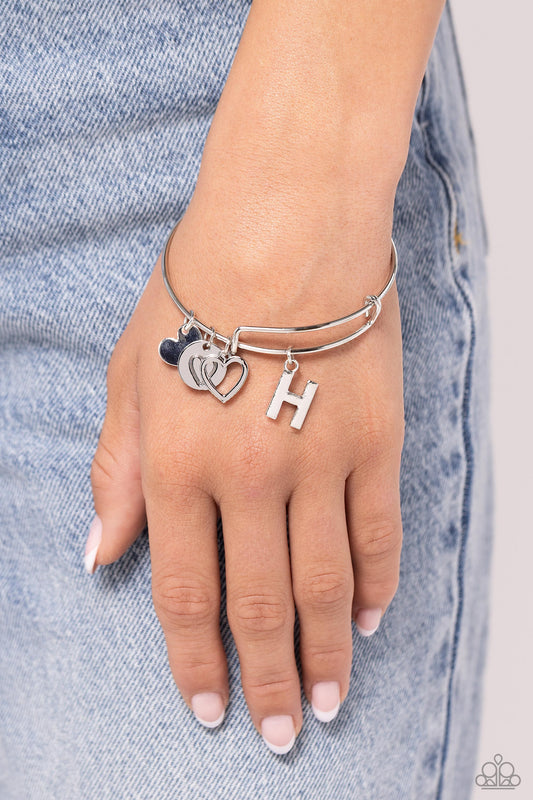 Making It INITIAL - Silver - H Bracelet - Paparazzi Accessories - Alies Bling Bar