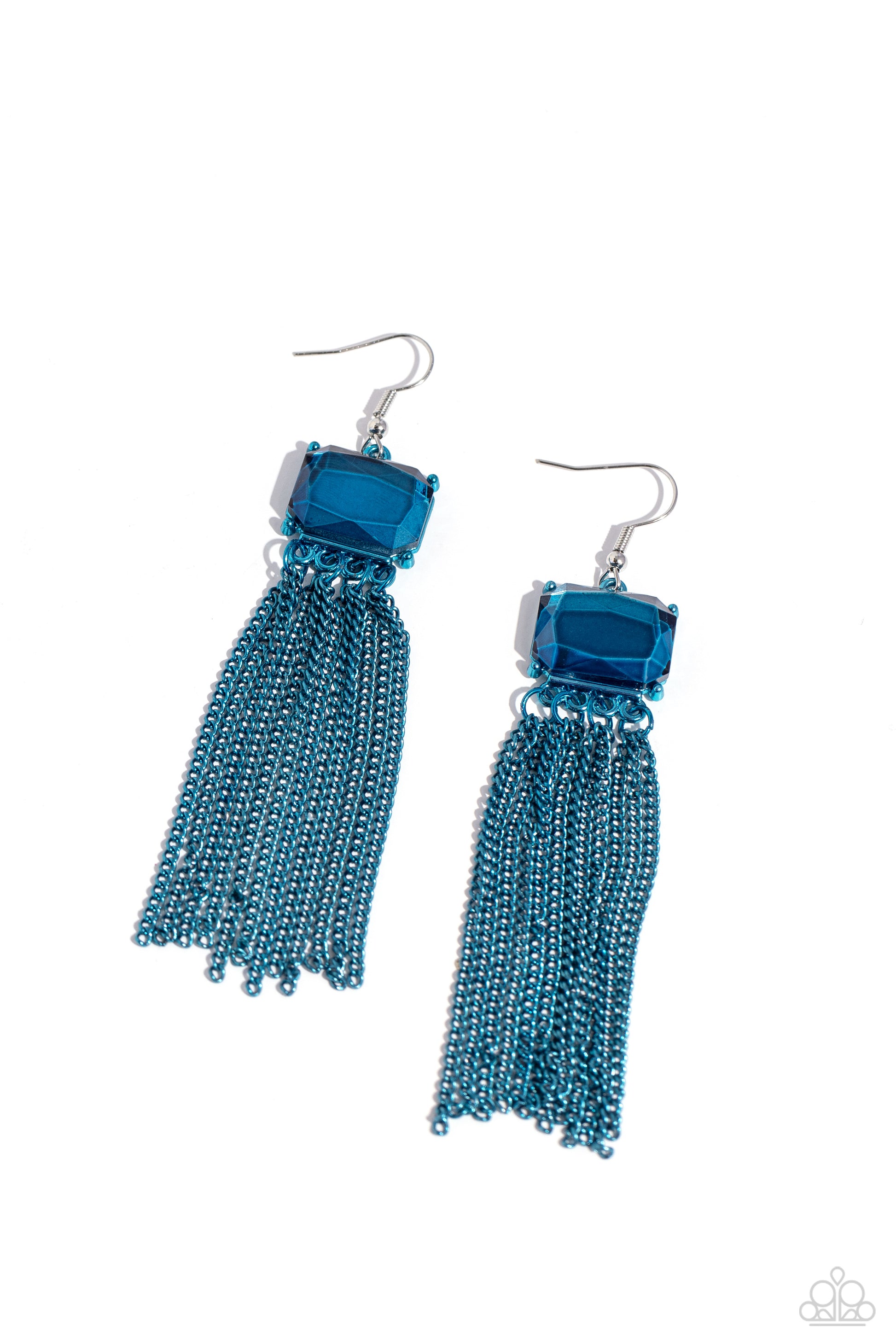 Dreaming Of TASSELS - Blue Earrings - Paparazzi Accessories - Alies Bling Bar