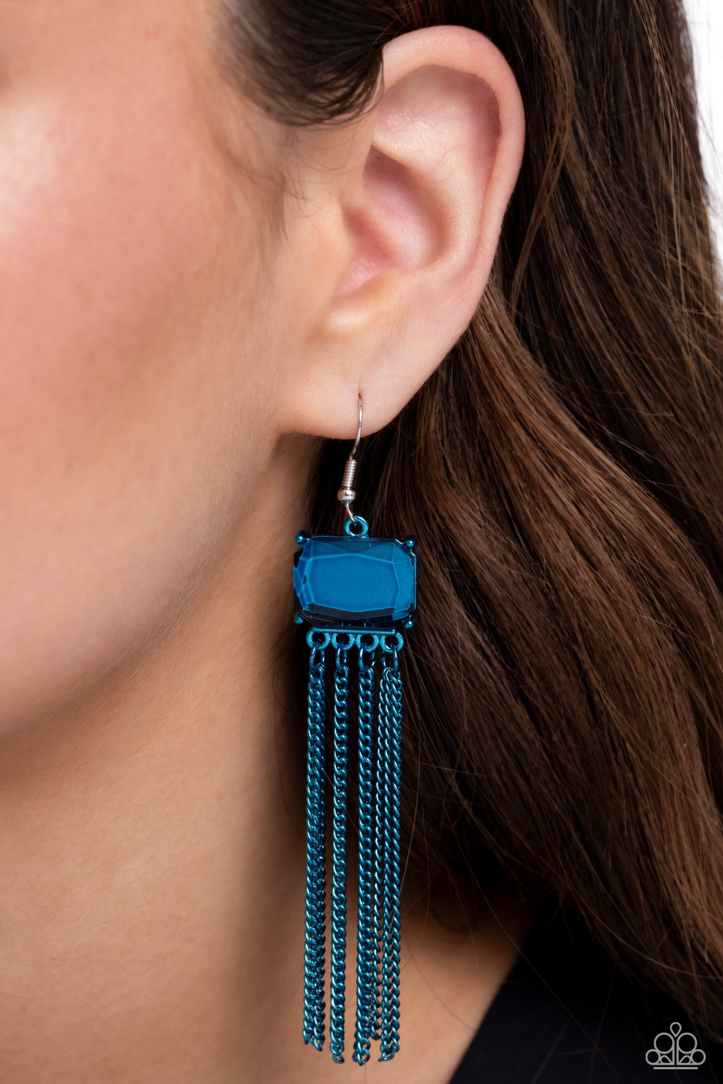 Dreaming Of TASSELS - Blue Earrings - Paparazzi Accessories - Alies Bling Bar