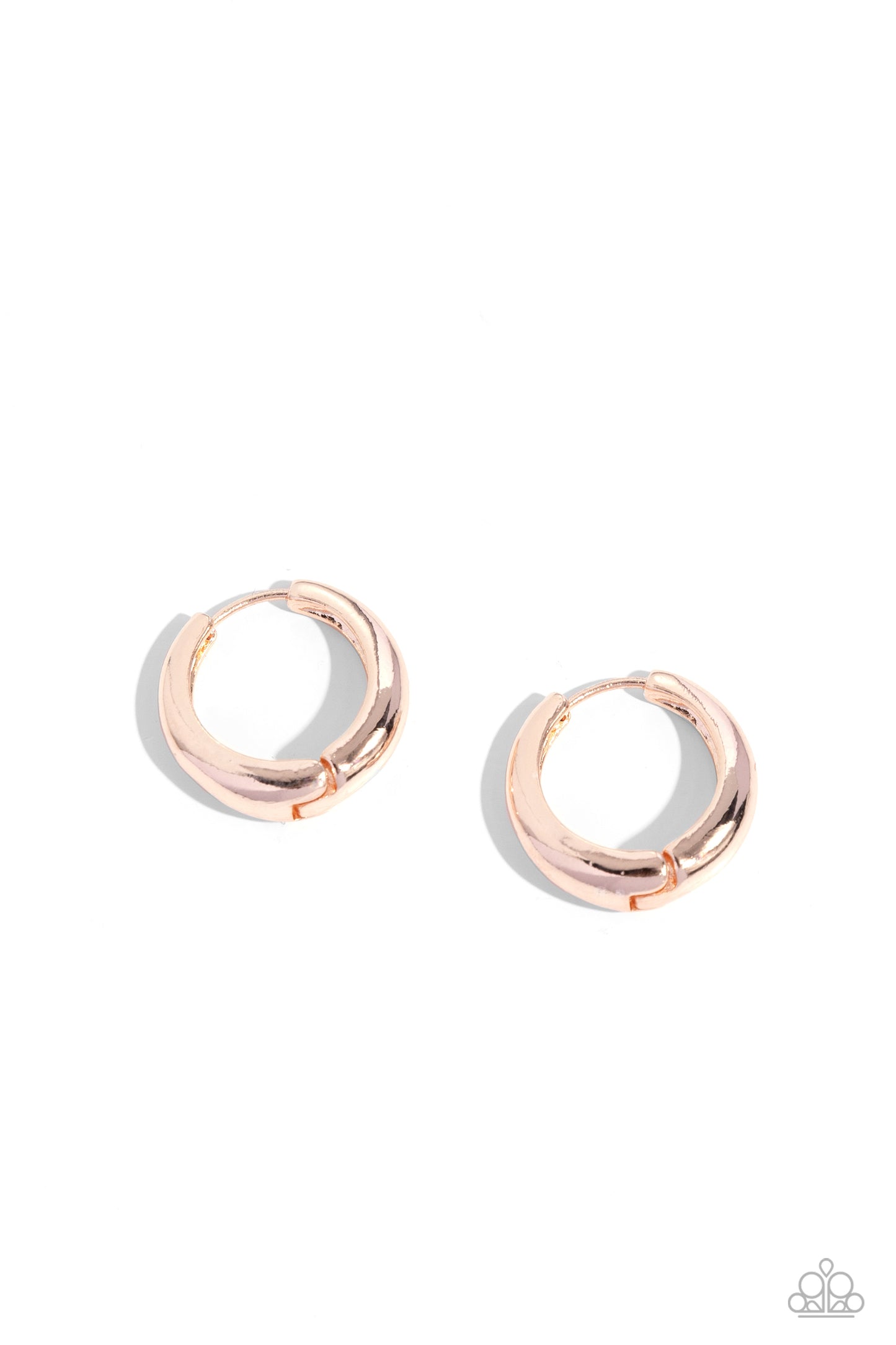 Streamlined Status - Rose Gold Earrings - Paparazzi Accessories - Alies Bling Bar