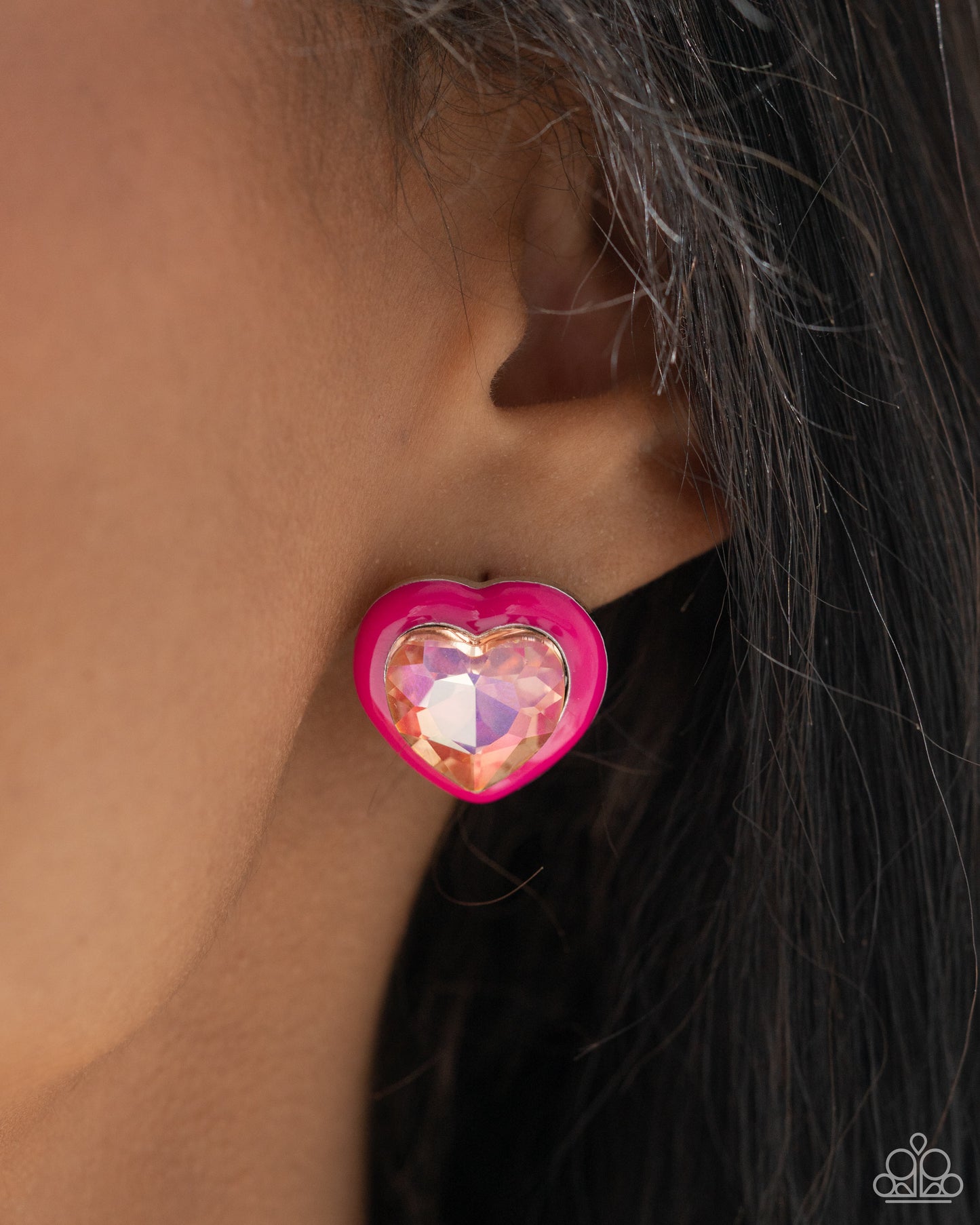 Heartfelt Haute - Pink Earrings - Paparazzi Accessories - Alies Bling Bar