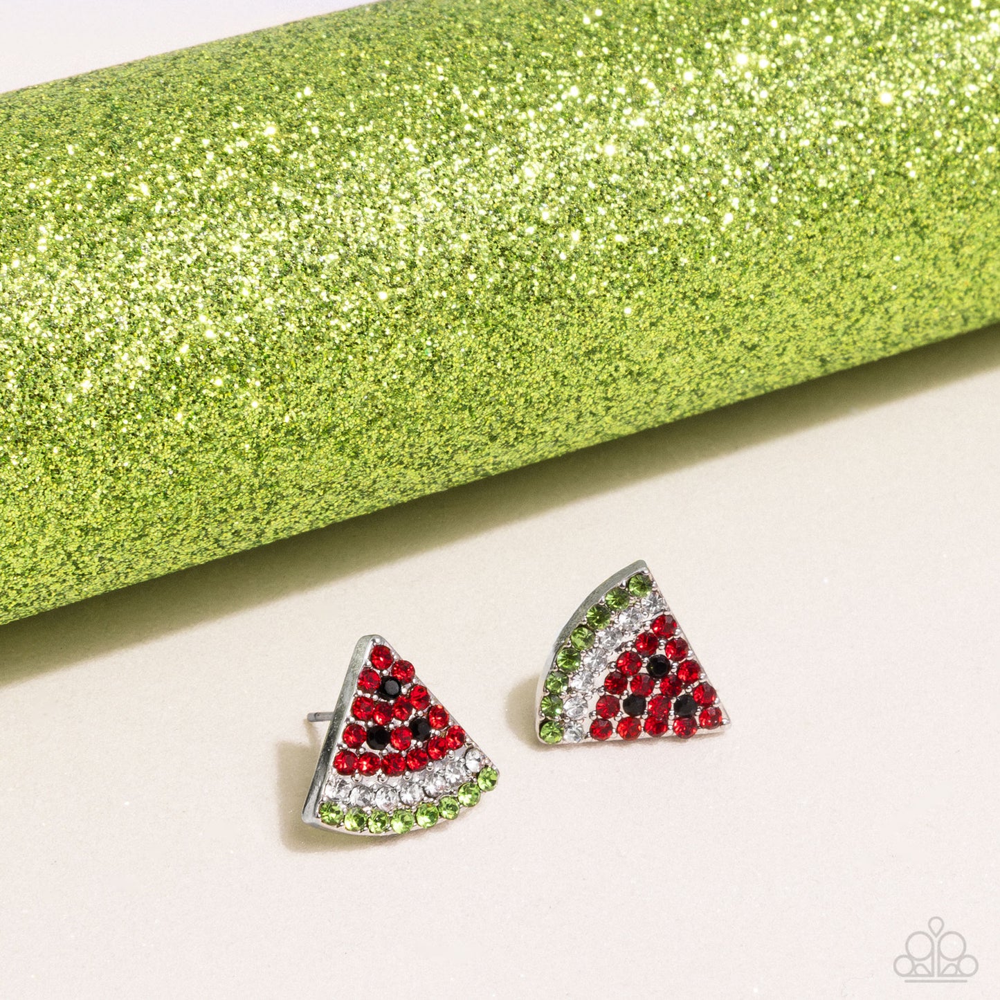 Watermelon Slice - Red Earrings - Paparazzi Accessories - Alies Bling Bar