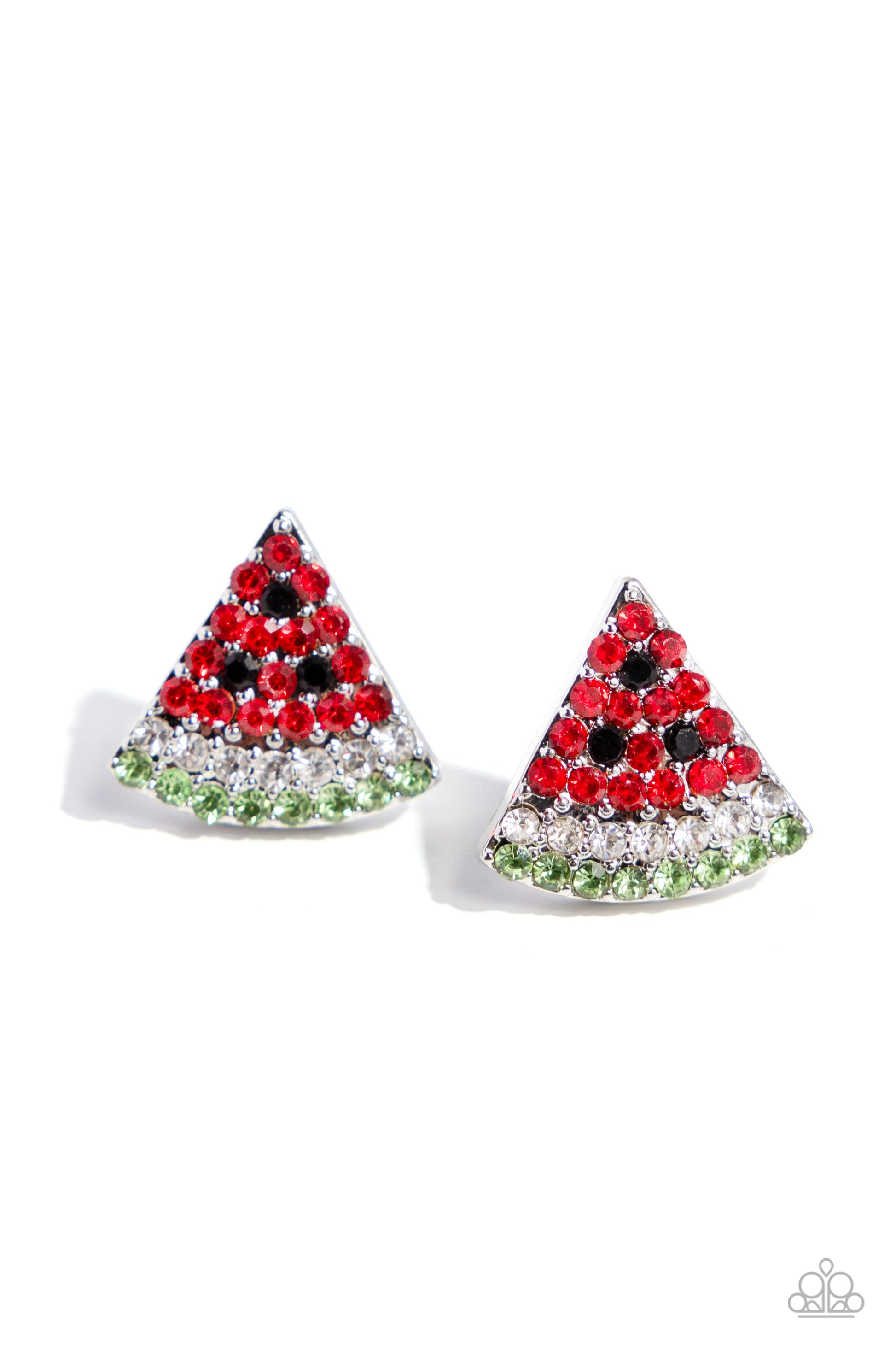 Watermelon Slice - Red Earrings - Paparazzi Accessories - Alies Bling Bar