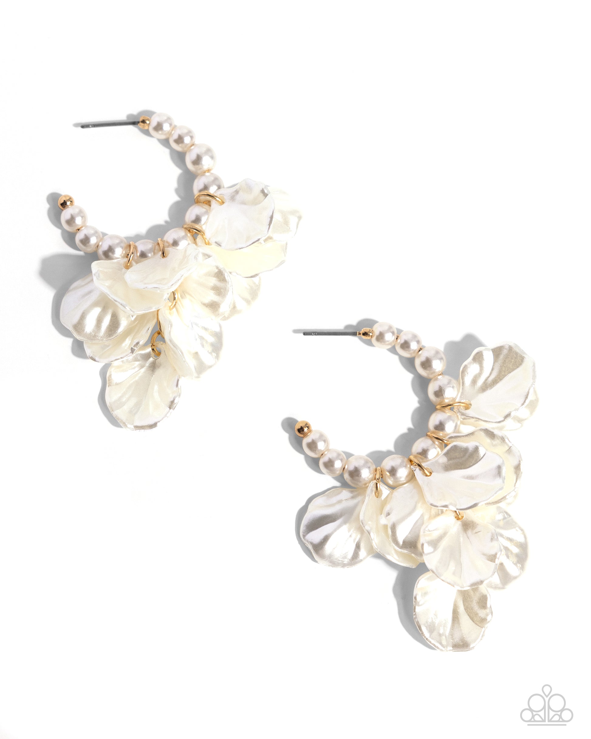 Frilly Feature - Gold Earrings - Paparazzi Accessories - Alies Bling Bar