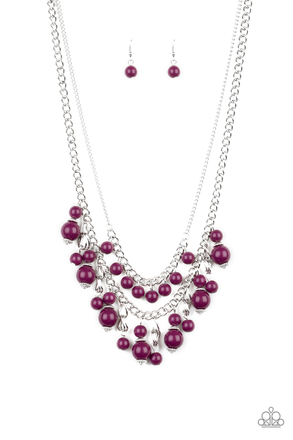 Paparazzi Beautifully Beaded - Purple Bead Necklace - Aliesblingbar