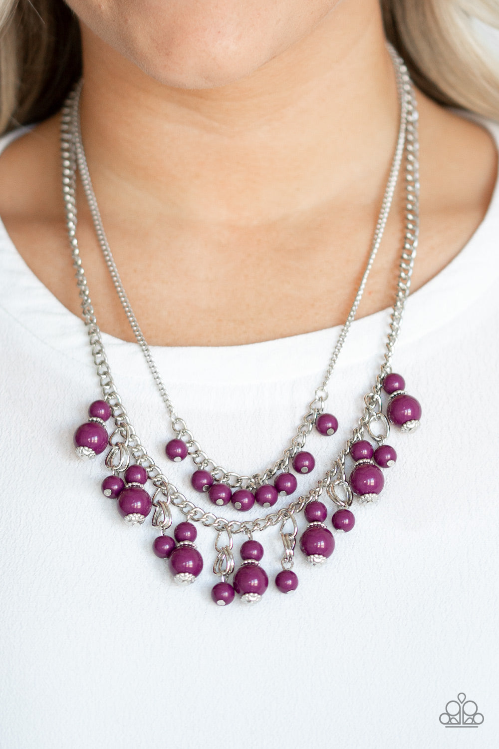 Paparazzi Beautifully Beaded - Purple Bead Necklace - Aliesblingbar