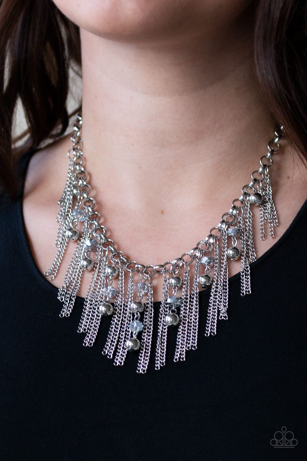 Paparazzi Accessories - Ever Rebellious - Silver Necklace - Alies Bling Bar