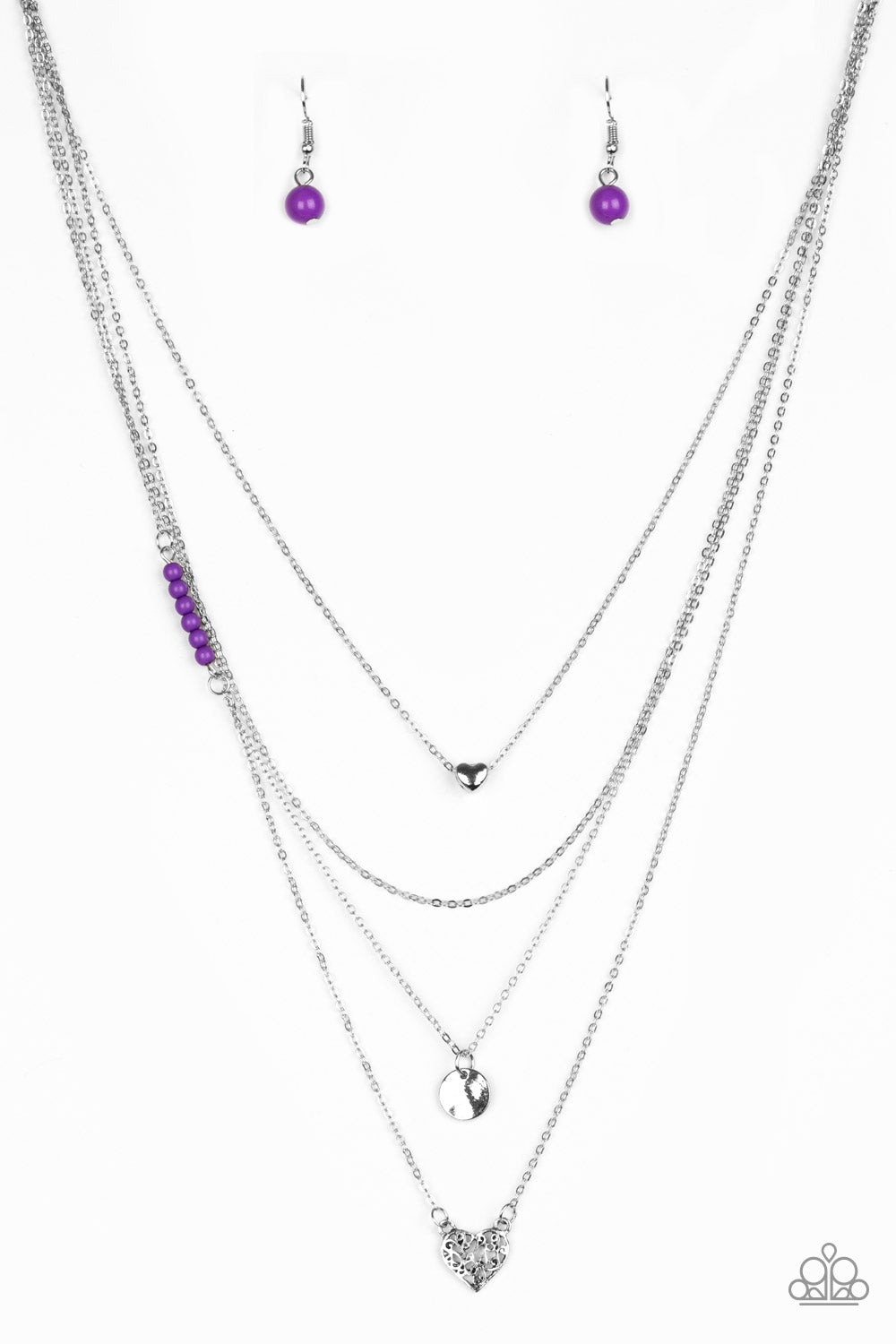 Paparazzi Accessories - Gypsy Heart - Purple Necklace - Alies Bling Bar