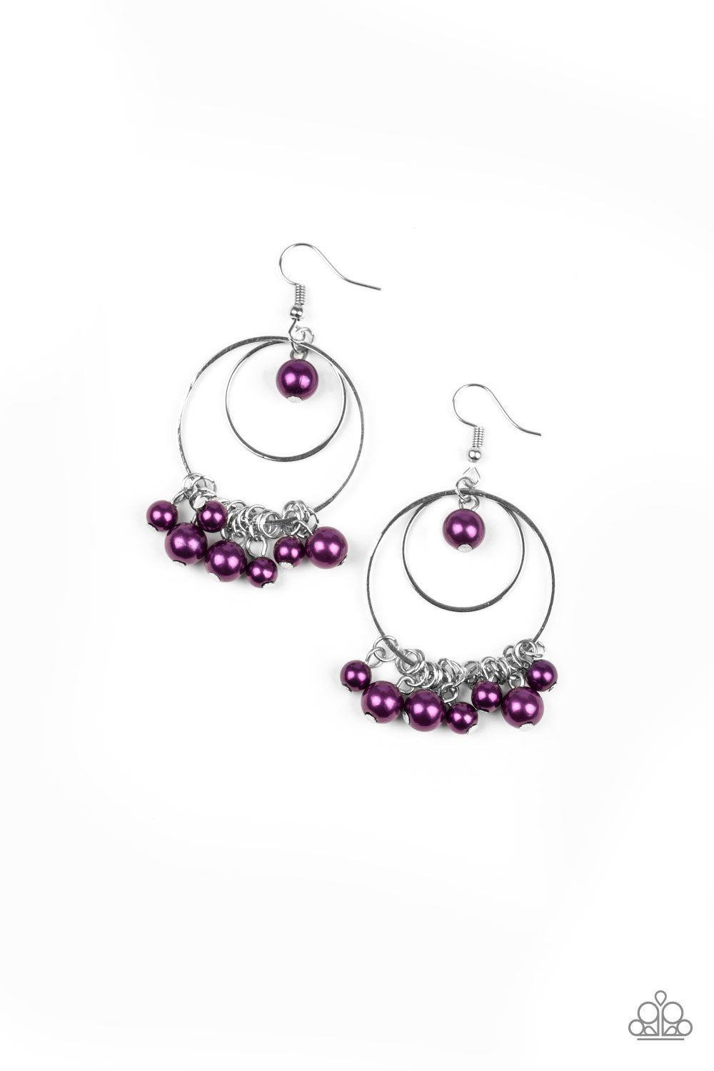 Paparazzi New York Attraction - Purple Pearl Earrings - Aliesblingbar