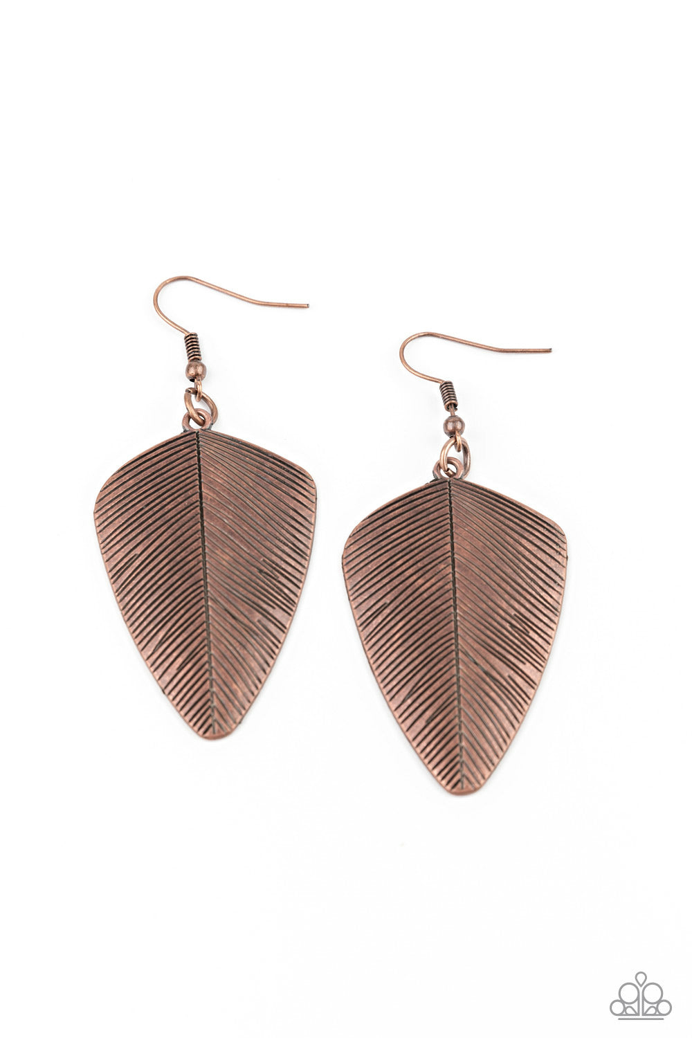 Paparazzi Accessories - One Of The Flock - Copper Earrings - Alies Bling Bar