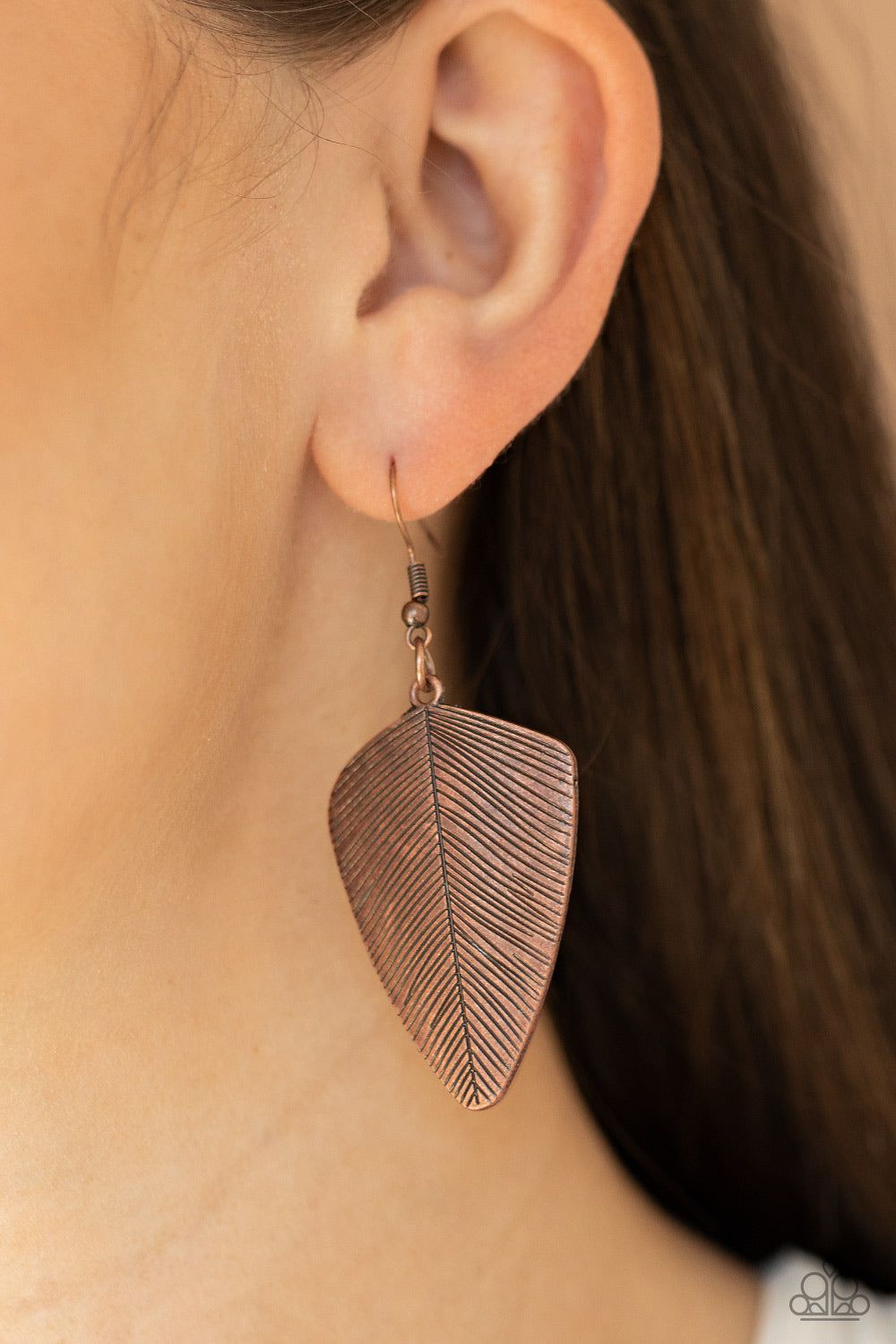 Paparazzi Accessories - One Of The Flock - Copper Earrings - Alies Bling Bar