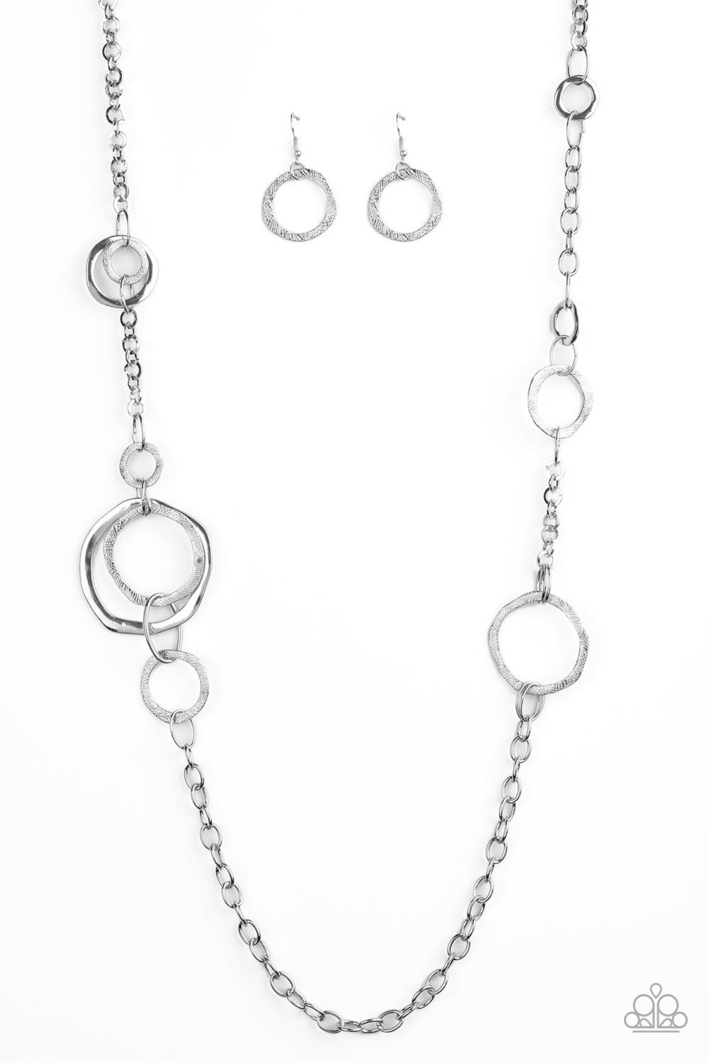 Paparazzi Accessories - Amped Up Metallics - Silver Necklace - Alies Bling Bar