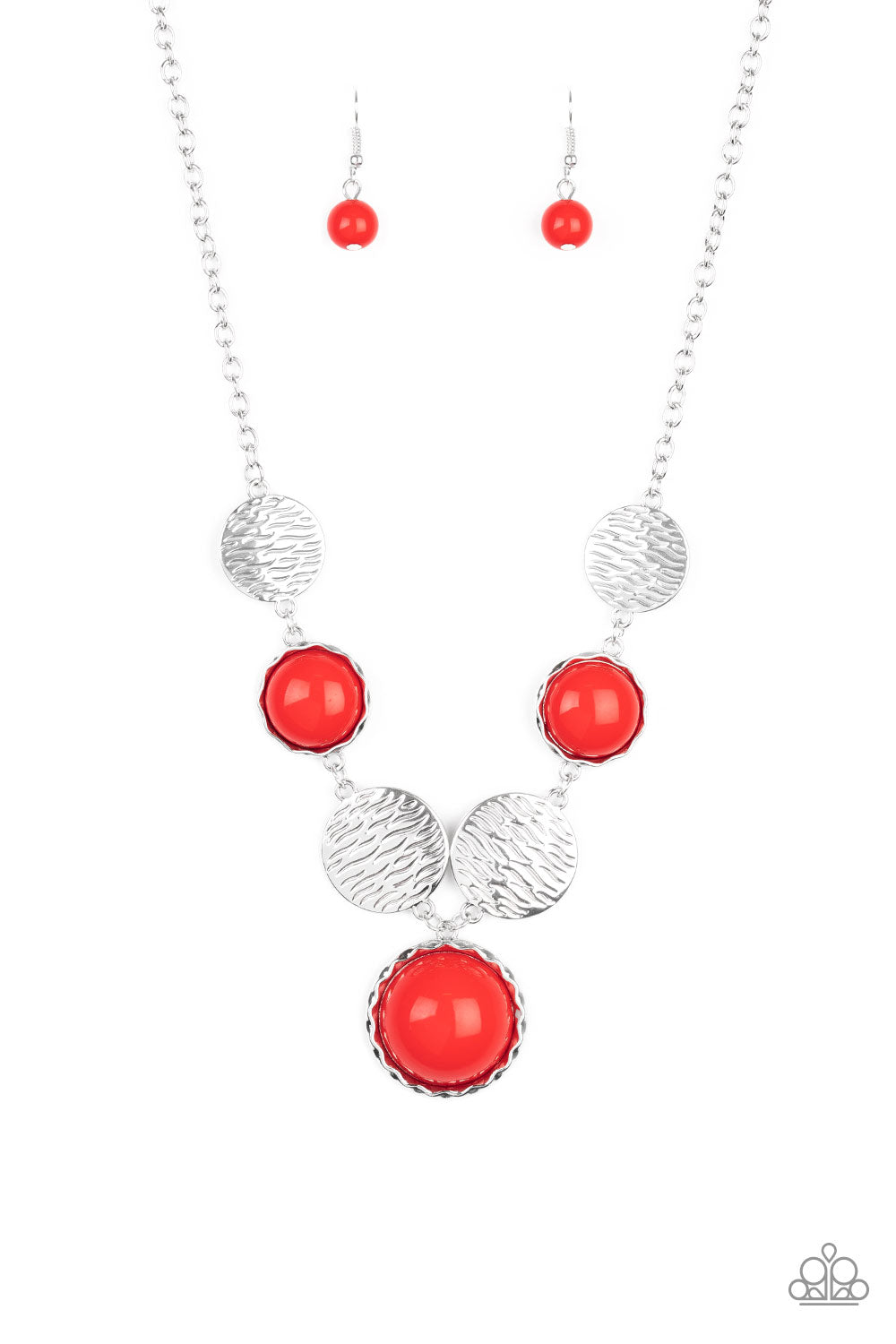 Paparazzi Accessories - Bohemian Bombshell - Red Necklace - Alies Bling Bar