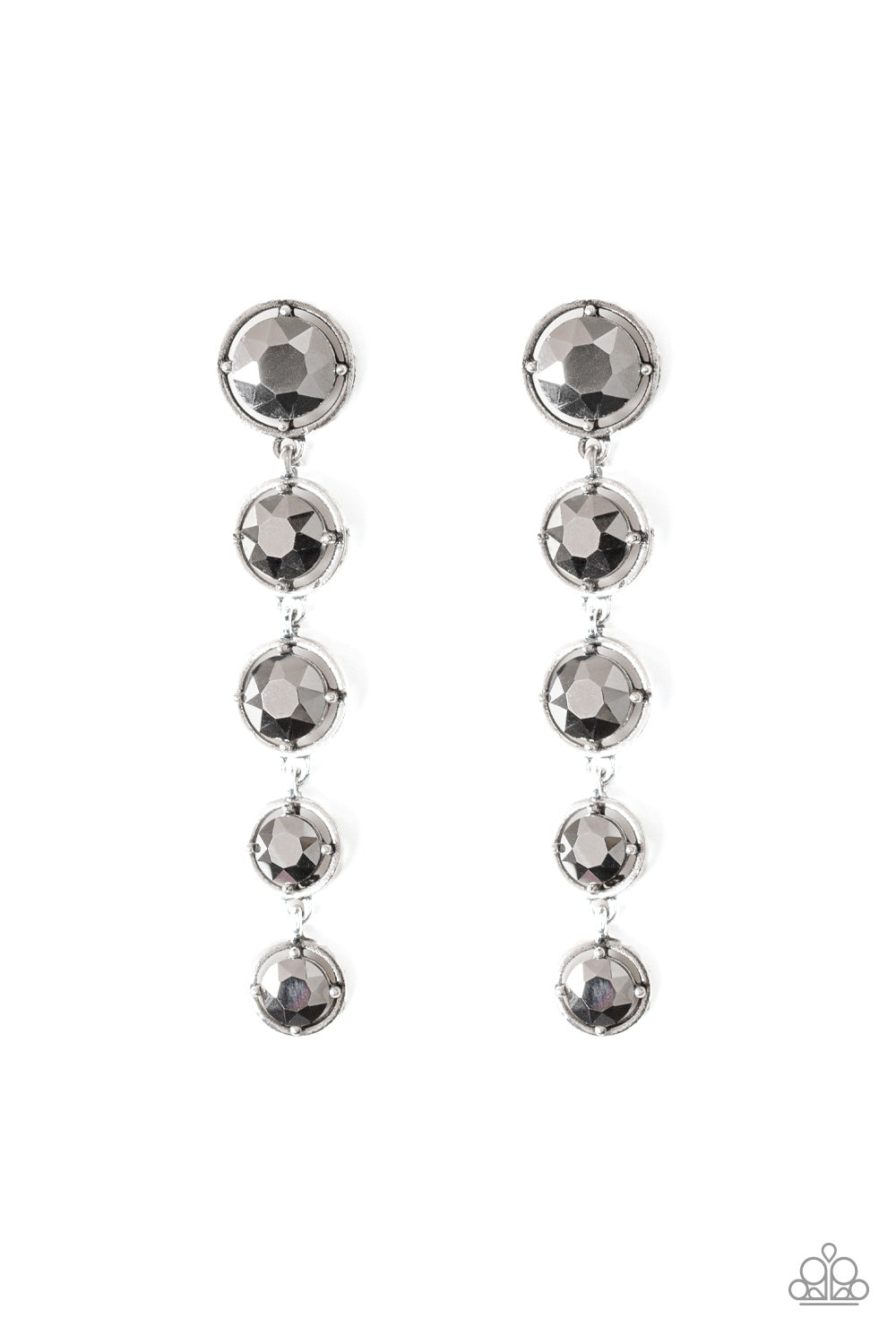 Paparazzi Accessories - Drippin In Starlight - Silver Earrings - Alies Bling Bar