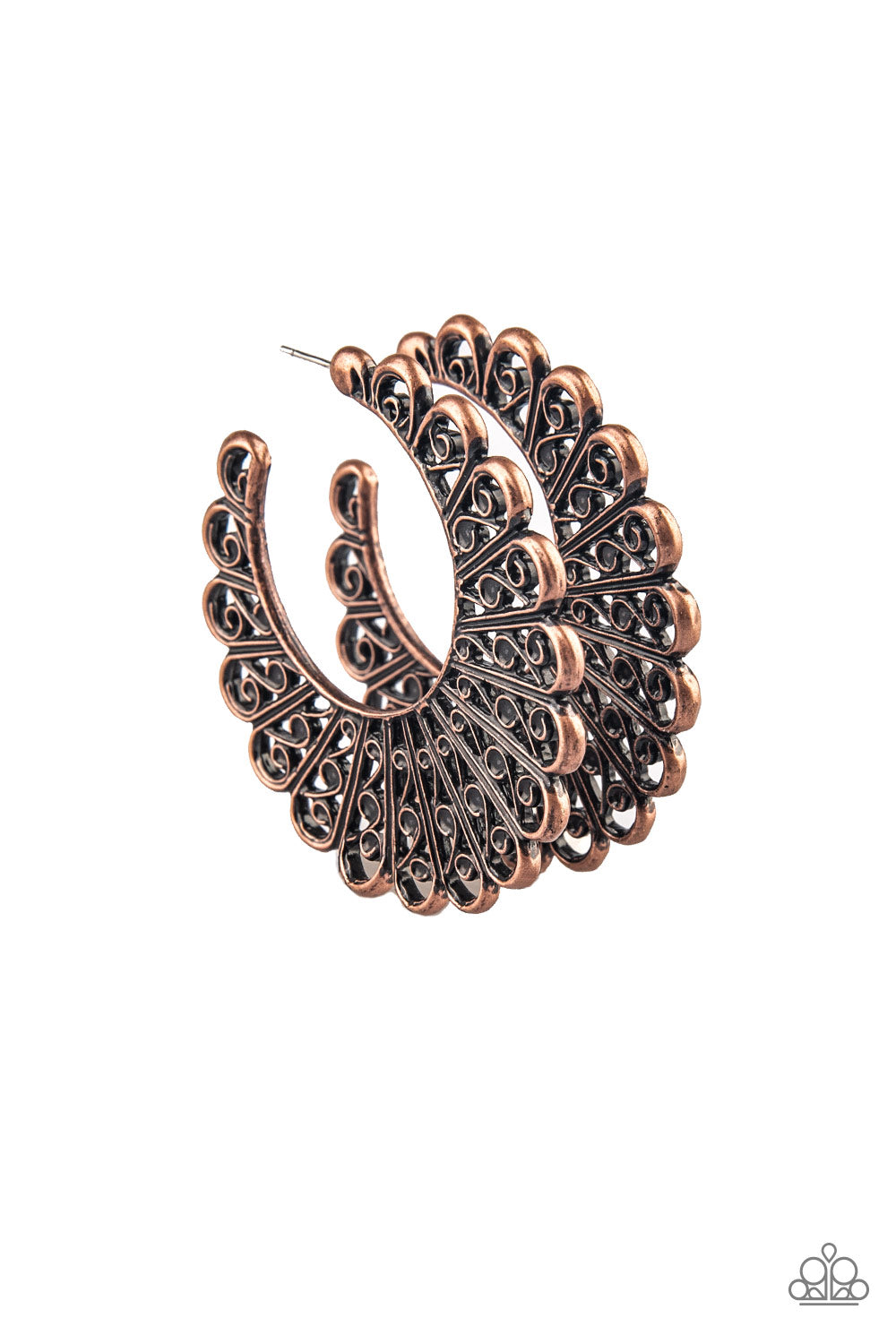 Paparazzi - Funky Flirt - Copper Earrings - Aliesblingbar
