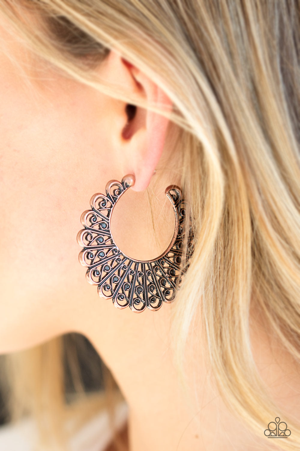 Paparazzi - Funky Flirt - Copper Earrings - Aliesblingbar