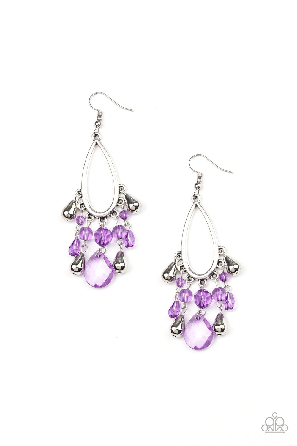 Paparazzi Accessories - Summer Catch - Purple Earrings - Alies Bling Bar