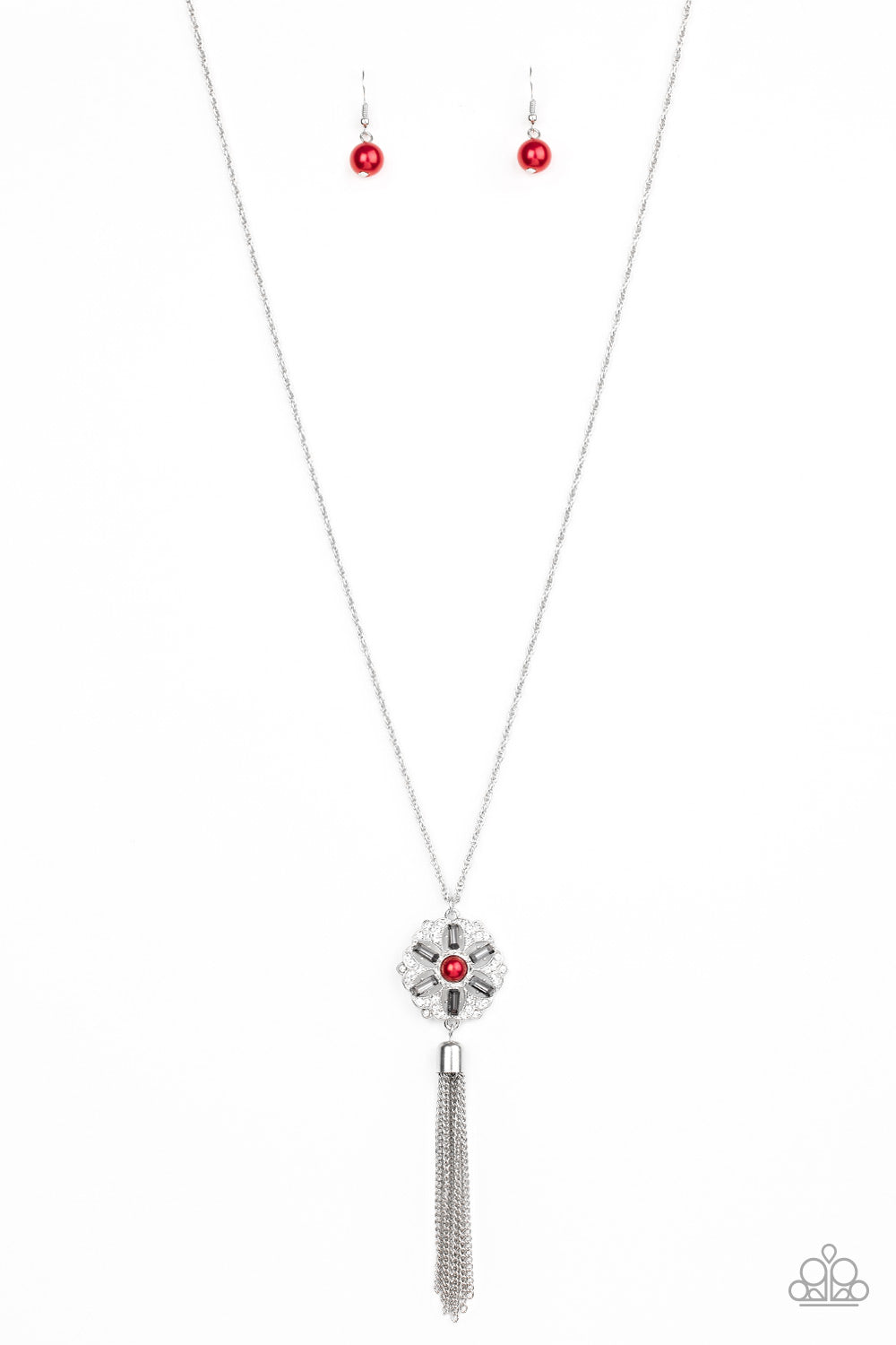 Paparazzi Accessories - Fine Florals - Red Necklace - Alies Bling Bar