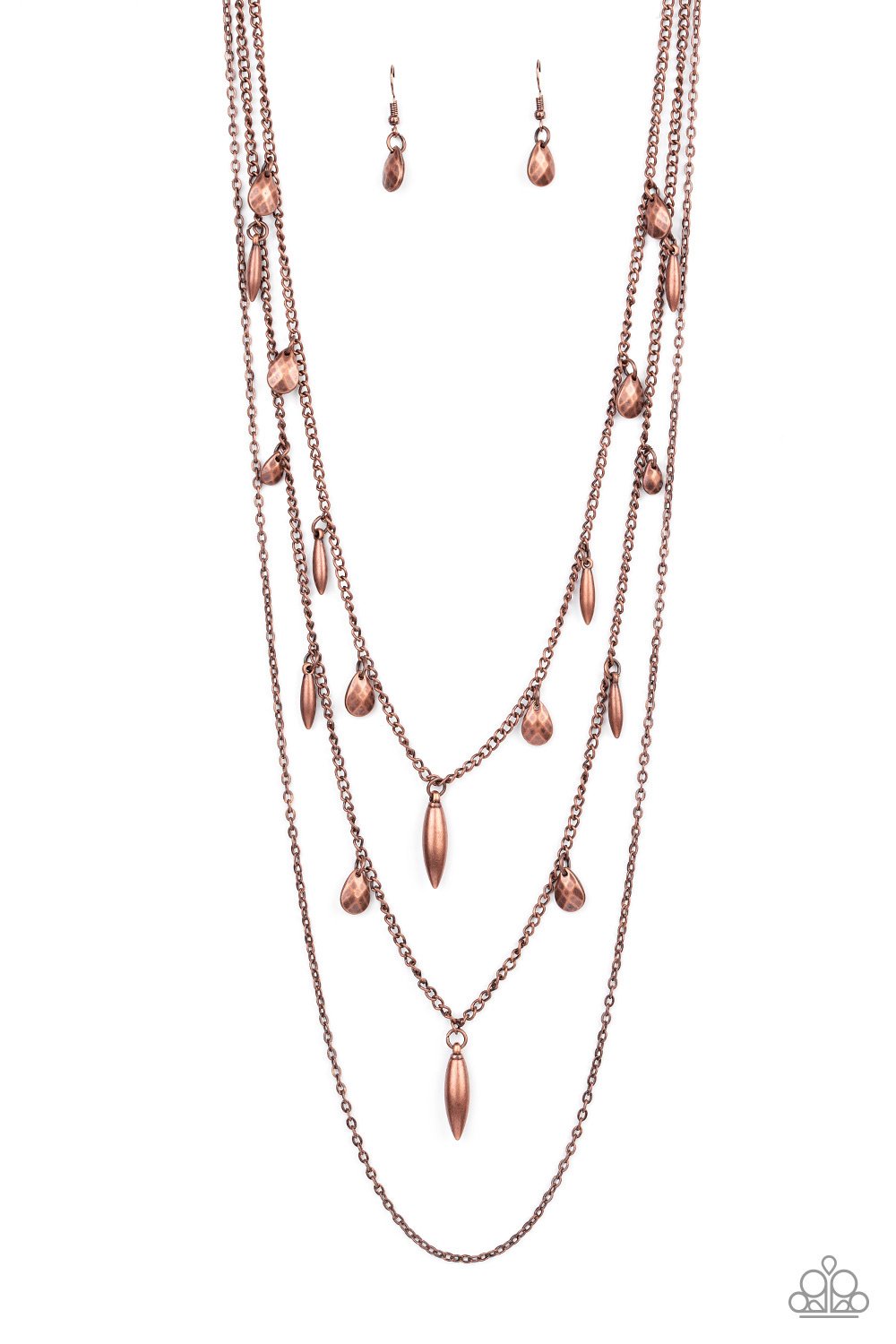 Paparazzi - Bravo Bravado - Copper Necklace - Alie's Bling Bar