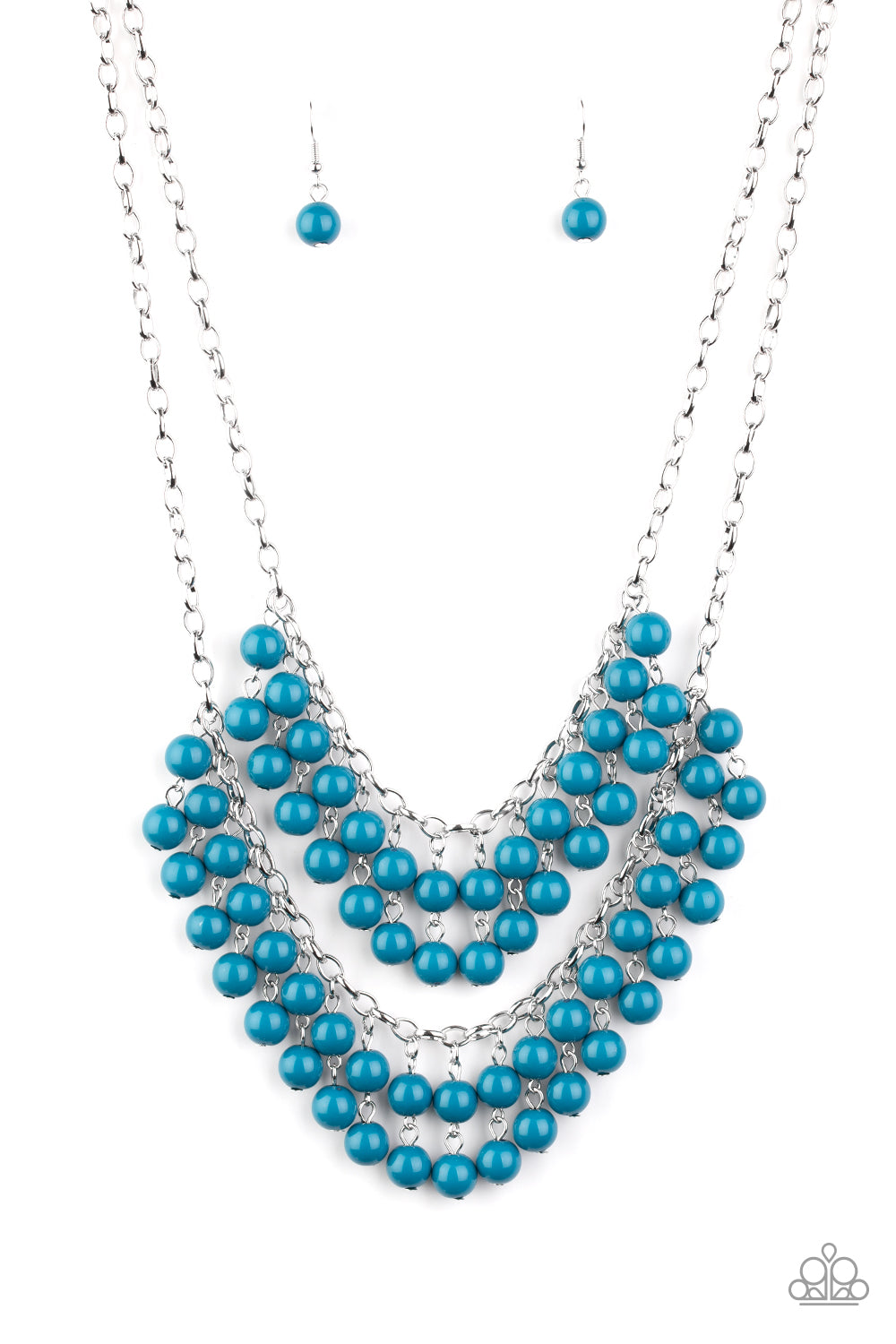 Paparazzi Accessories - Bubbly Boardwalk - Blue Necklace - Alies Bling Bar