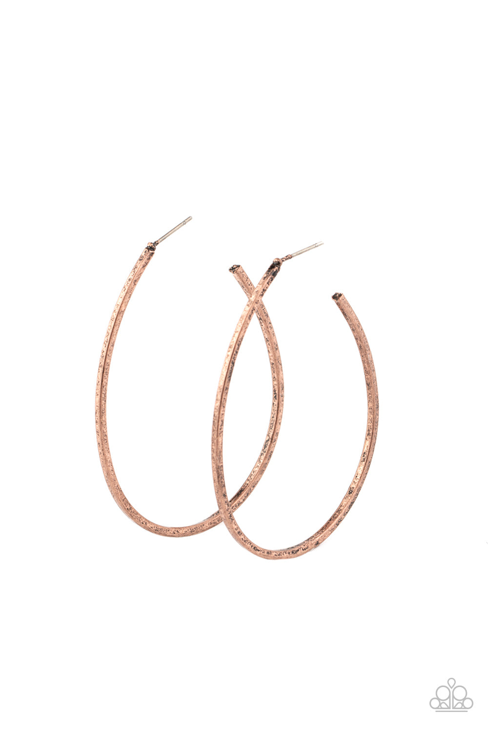 Paparazzi Accessories - Cool Curves - Copper Earrings - Alies Bling Bar