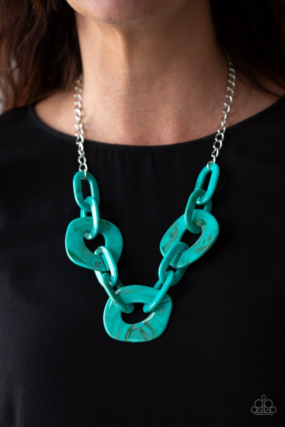 Paparazzi - Courageously Chromatic - Blue Necklace - Alie's Bling Bar