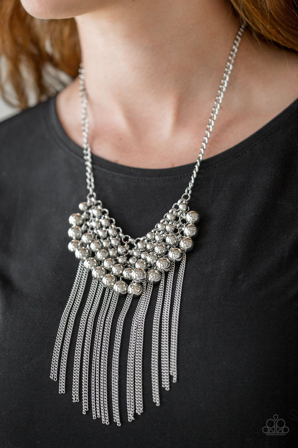 Paparazzi DIVA-de and Rule - Silver Necklace - Alies Bling Bar