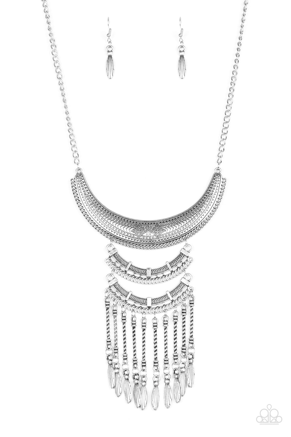 Paparazzi Accessories - Eastern Empress - Silver Necklace - Alies Bling Bar