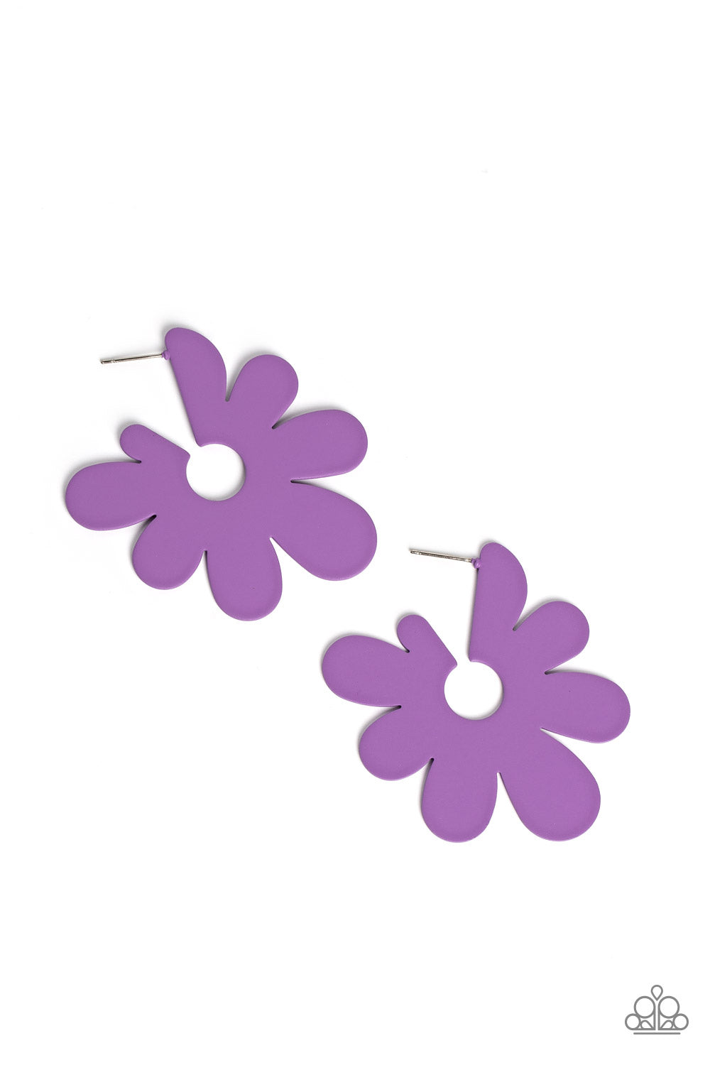 Flower Power Fantasy - Purple Earrings - Paparazzi Accessories - Alies Bling Bar