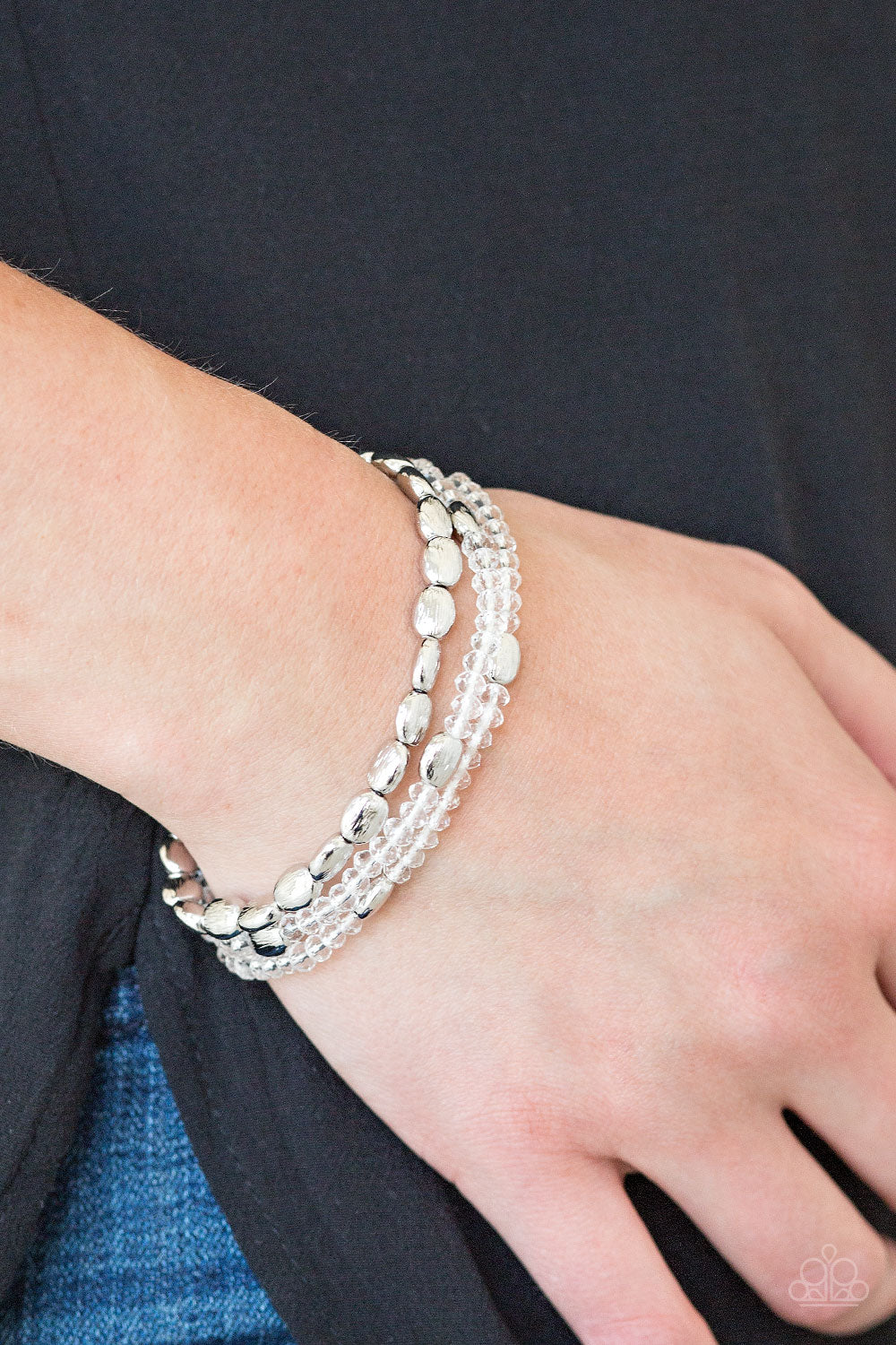 Paparazzi Accessories - Hello Beautiful - White Bracelet - Alies Bling Bar