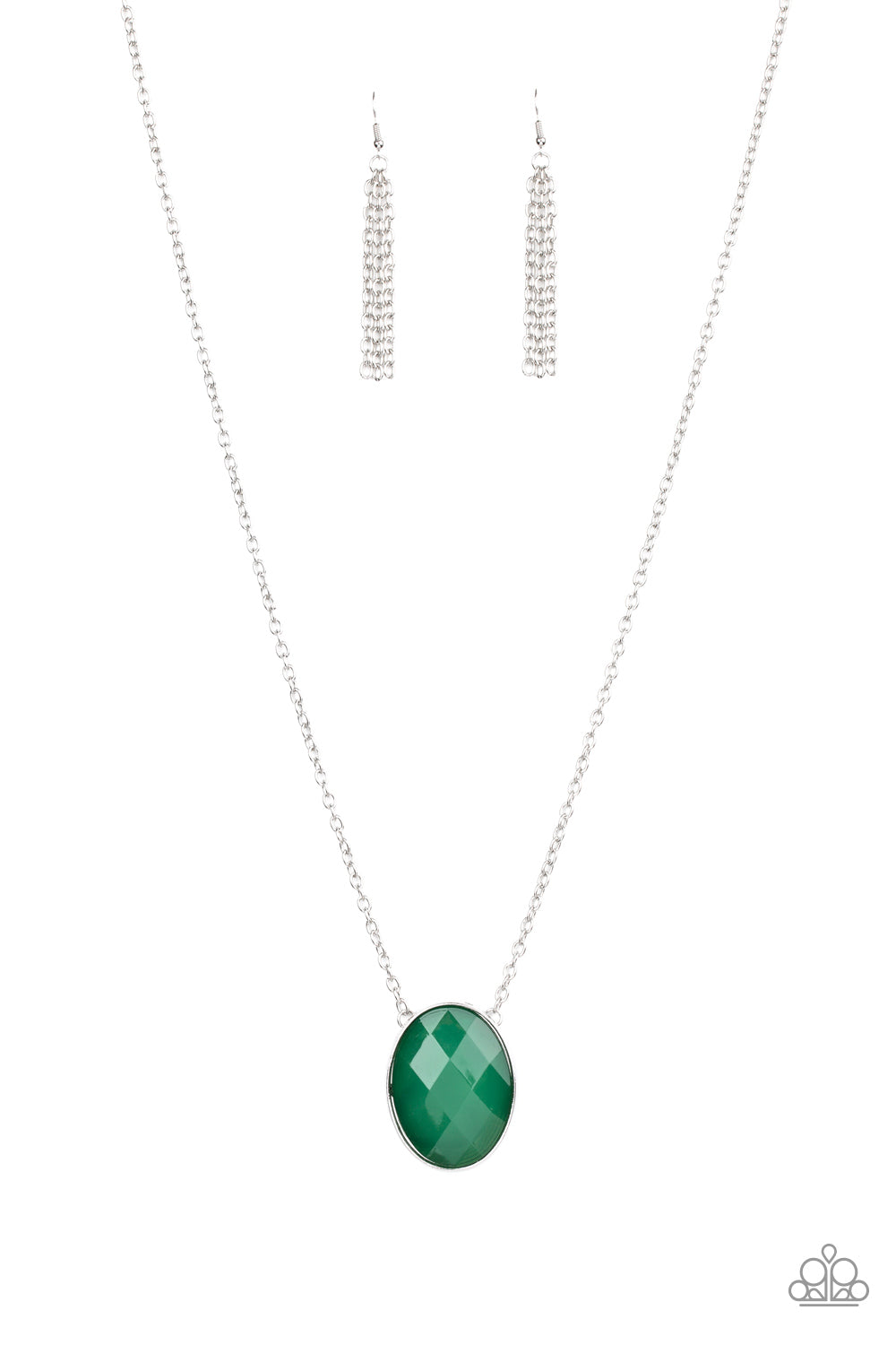 Paparazzi Accessories - Intensely Illuminated - Green Necklace - Alies Bling Bar