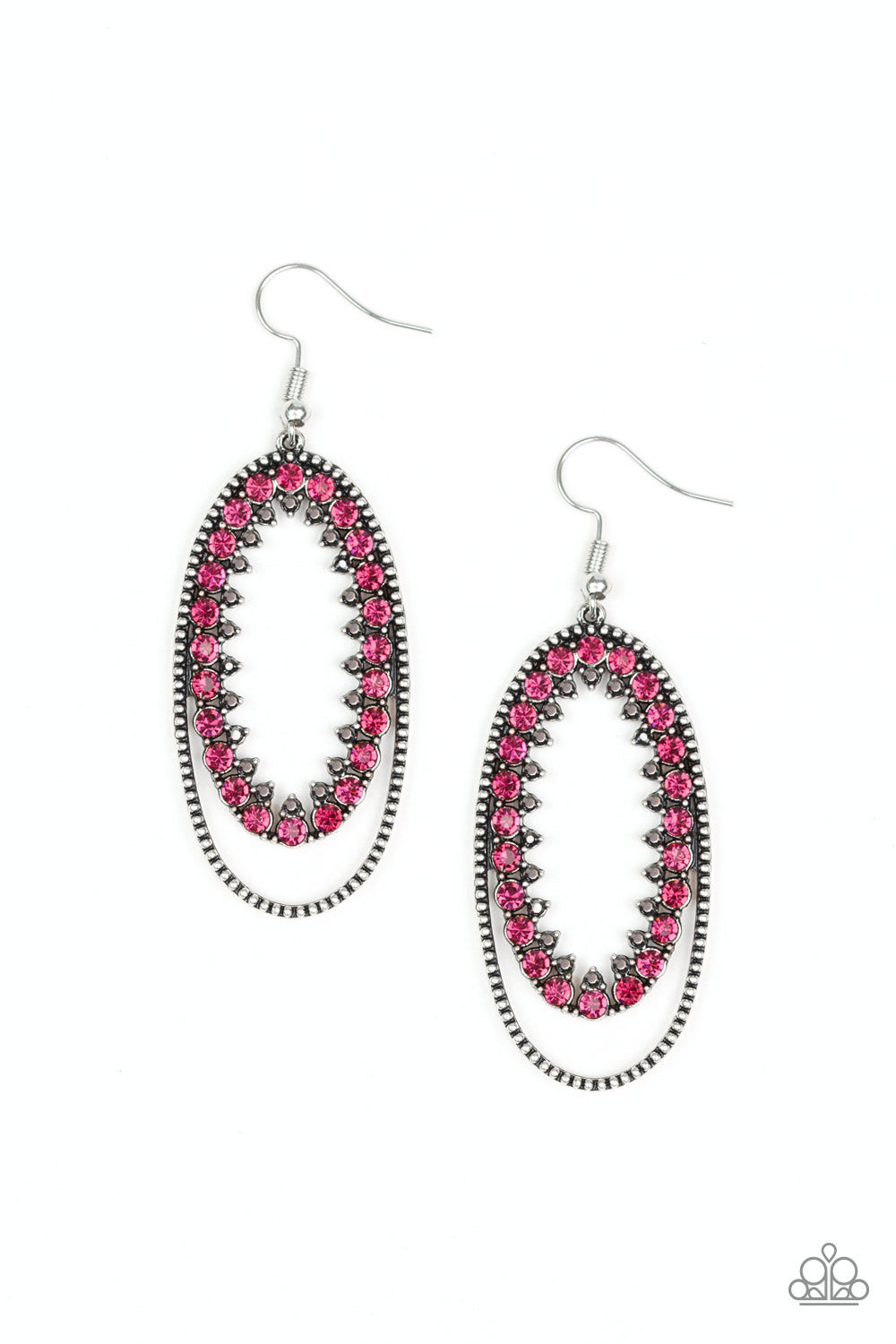 Paparazzi Accessories - Marry Into Money - Pink Earrings - Alies Bling Bar